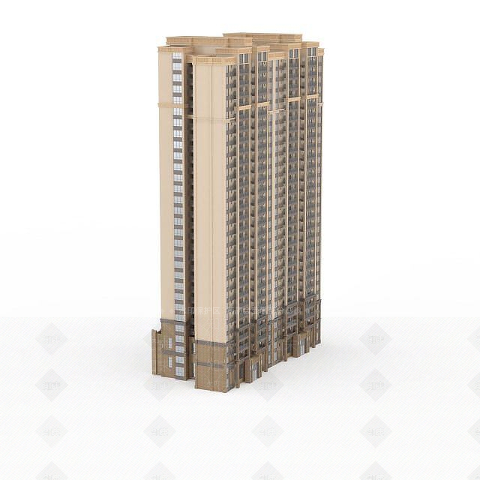 欧式古典欧式高层建筑3D模型下载【ID:1199896807】