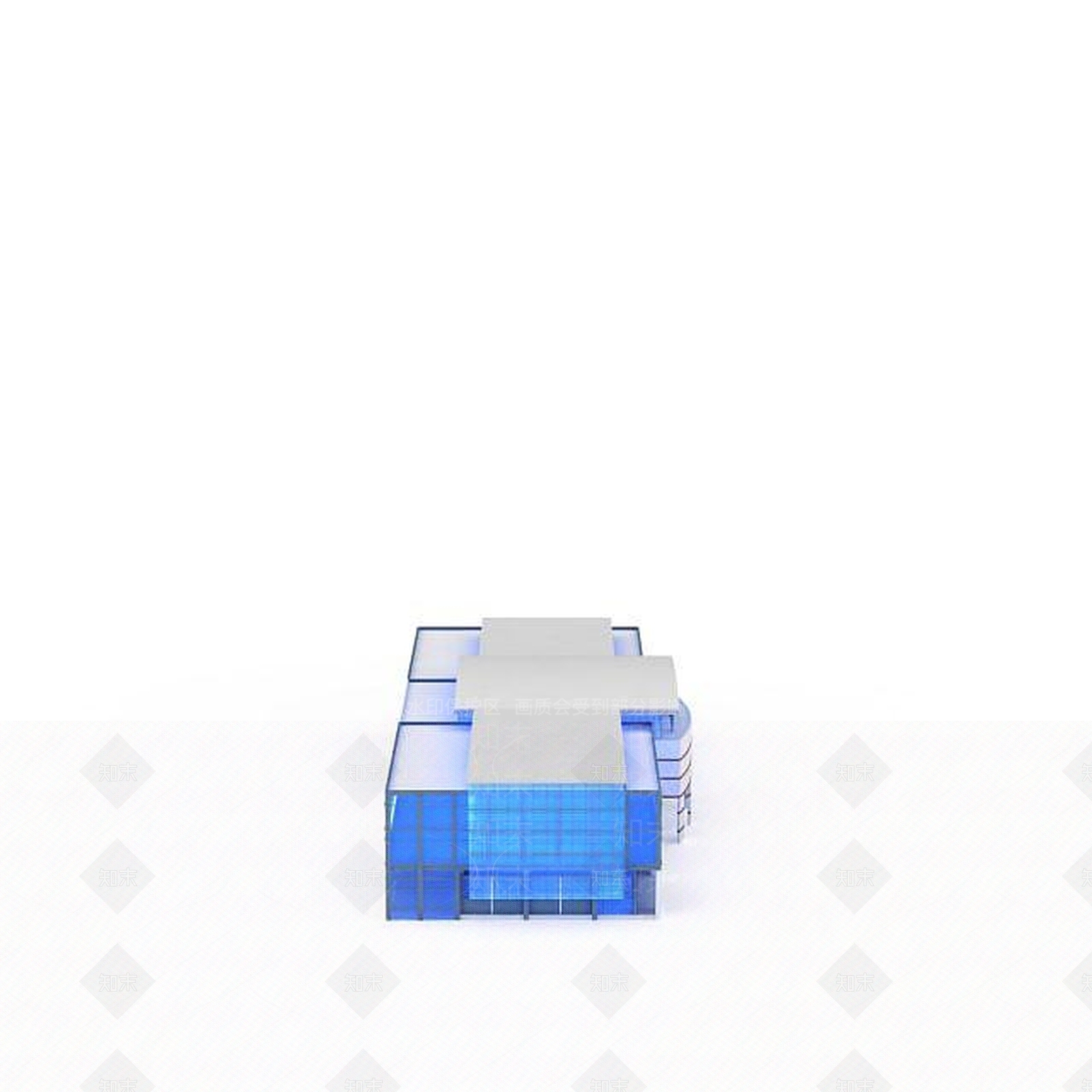 现代办公楼建筑3D模型下载【ID:1199899065】