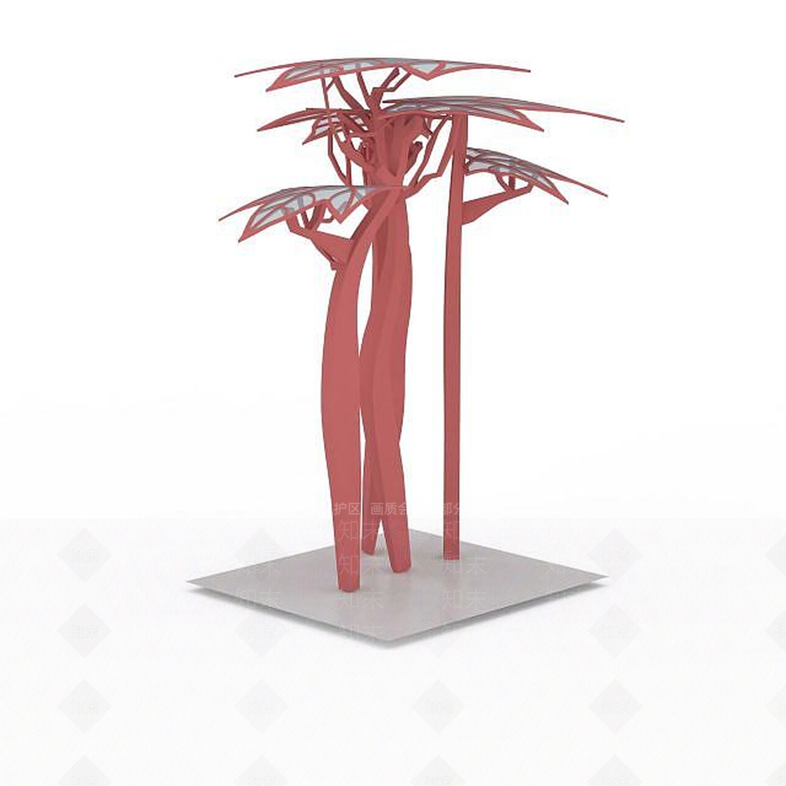 现代园林广场雕塑小品3D模型下载【ID:1199899240】