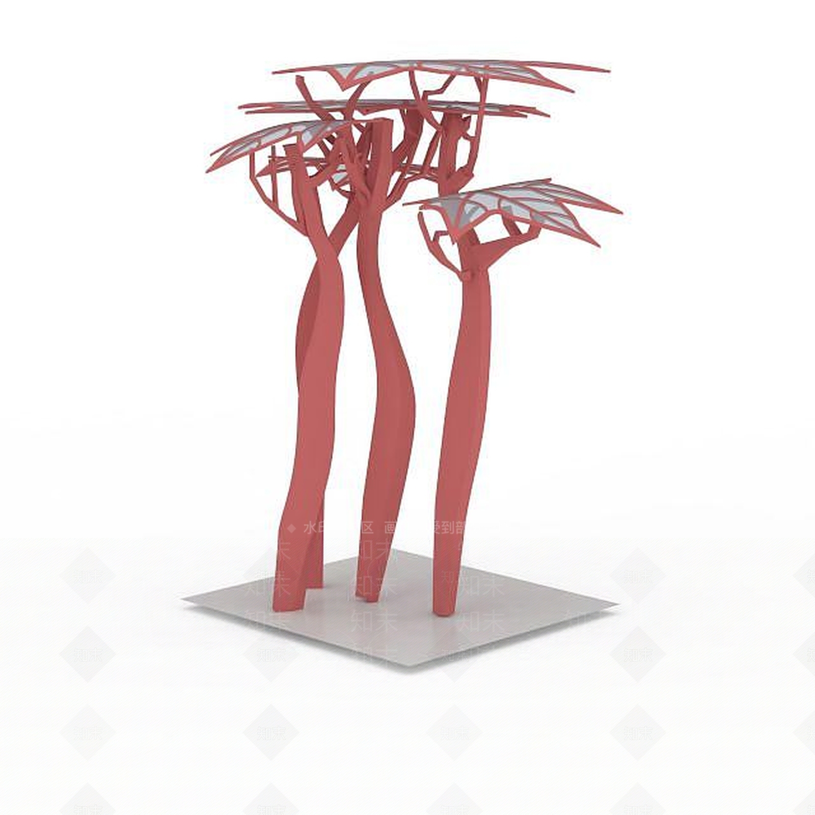 现代园林广场雕塑小品3D模型下载【ID:1199899240】