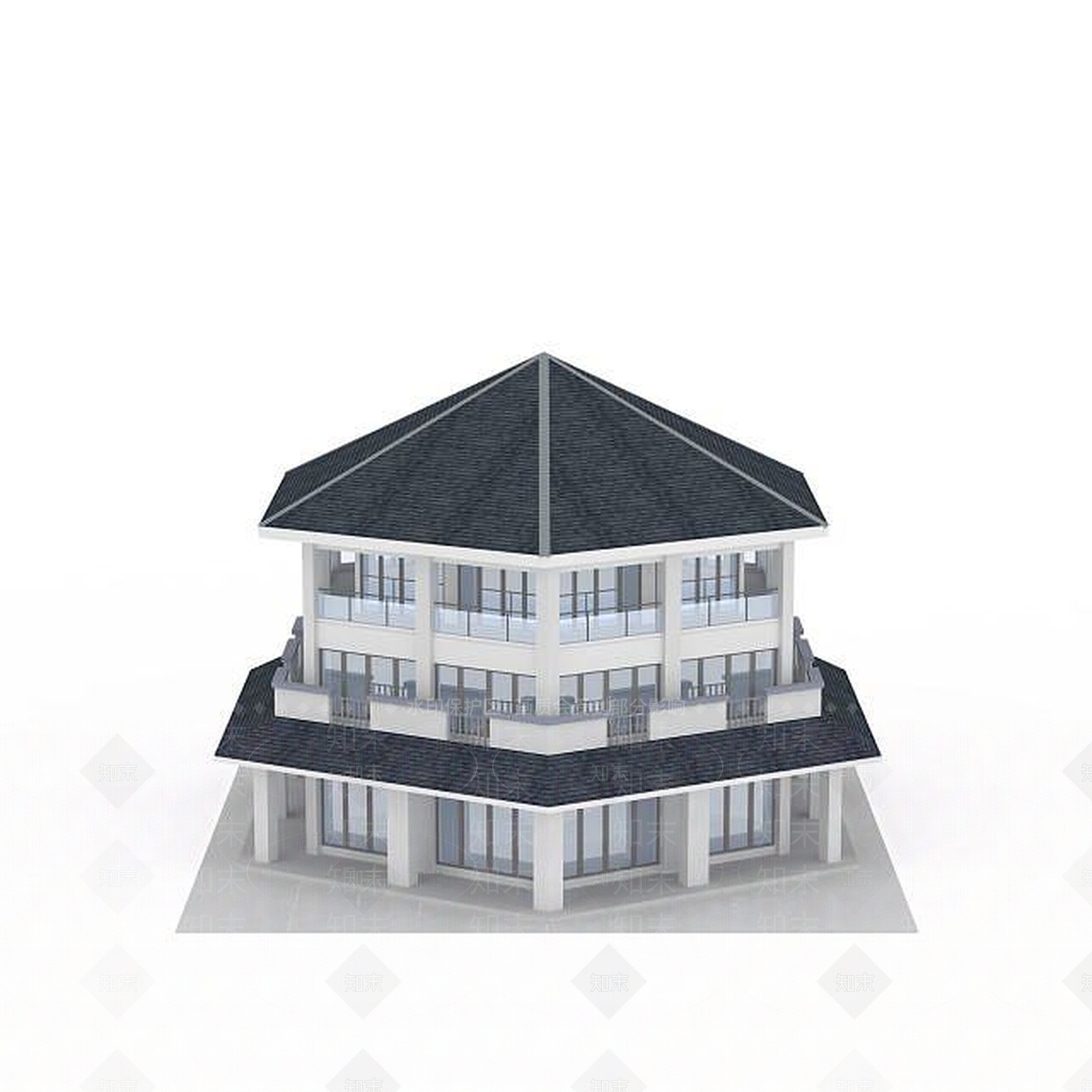 现代六角屋3D模型下载【ID:1199899288】