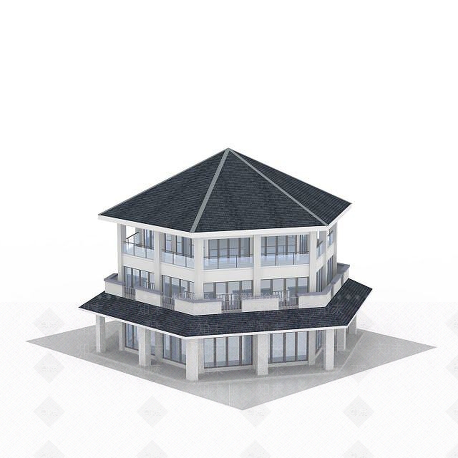 现代六角屋3D模型下载【ID:1199899288】