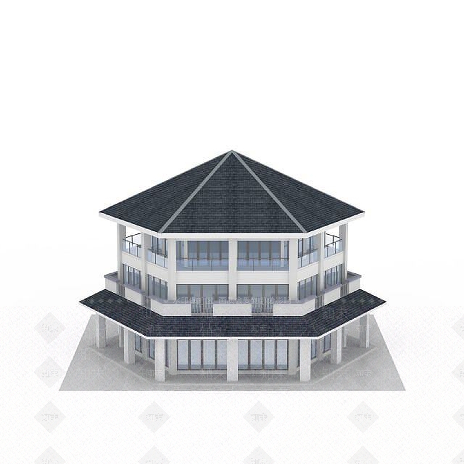 现代六角屋3D模型下载【ID:1199899288】