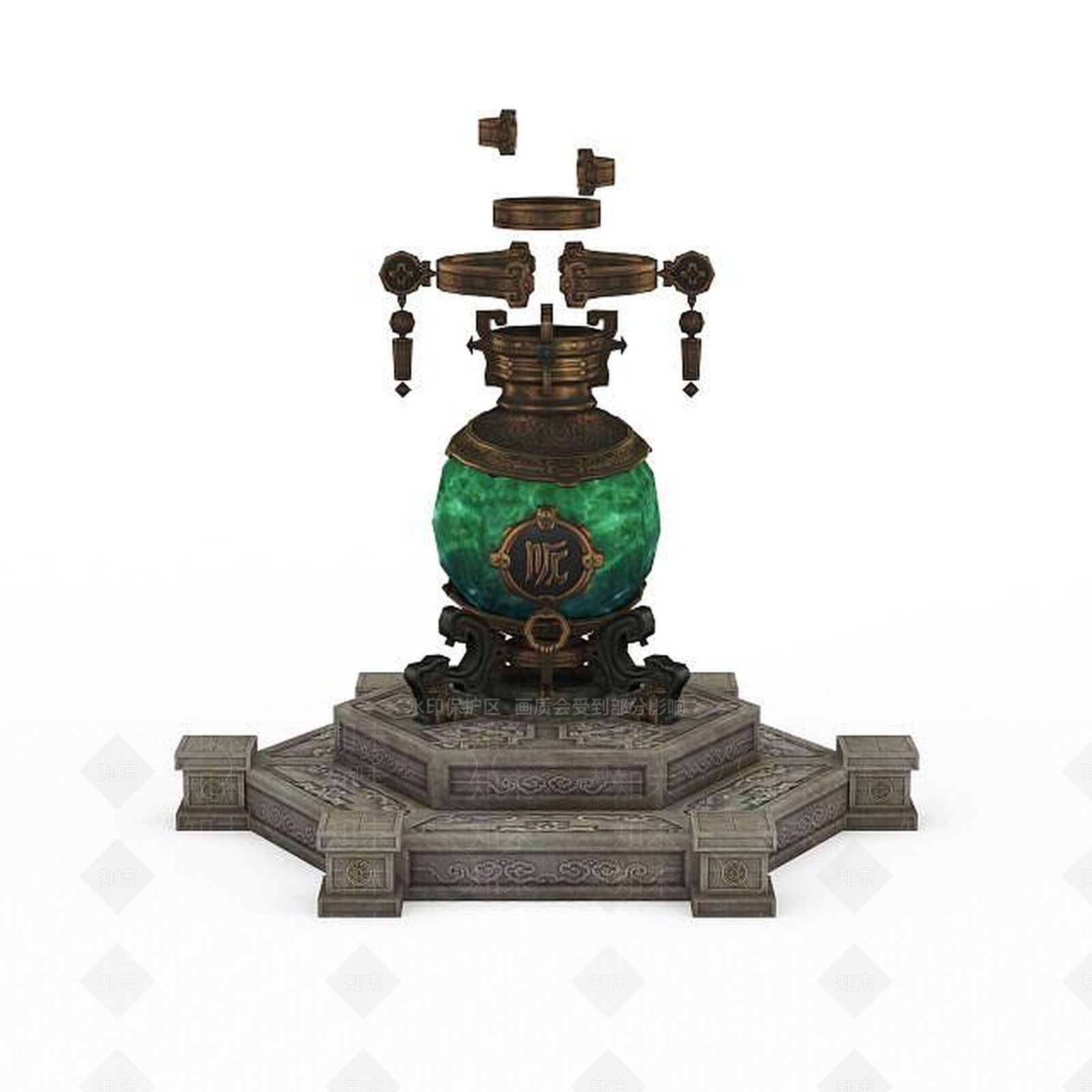 现代游戏场景炼丹炉3D模型下载【ID:1199900038】