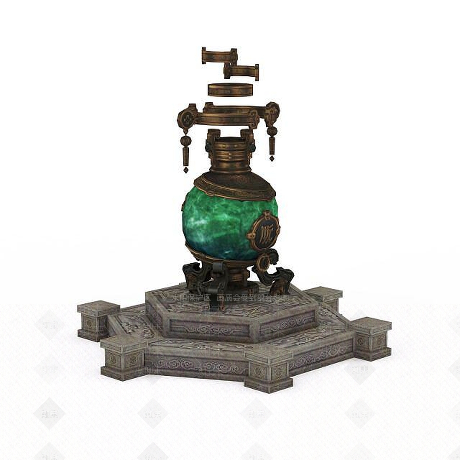 现代游戏场景炼丹炉3D模型下载【ID:1199900038】