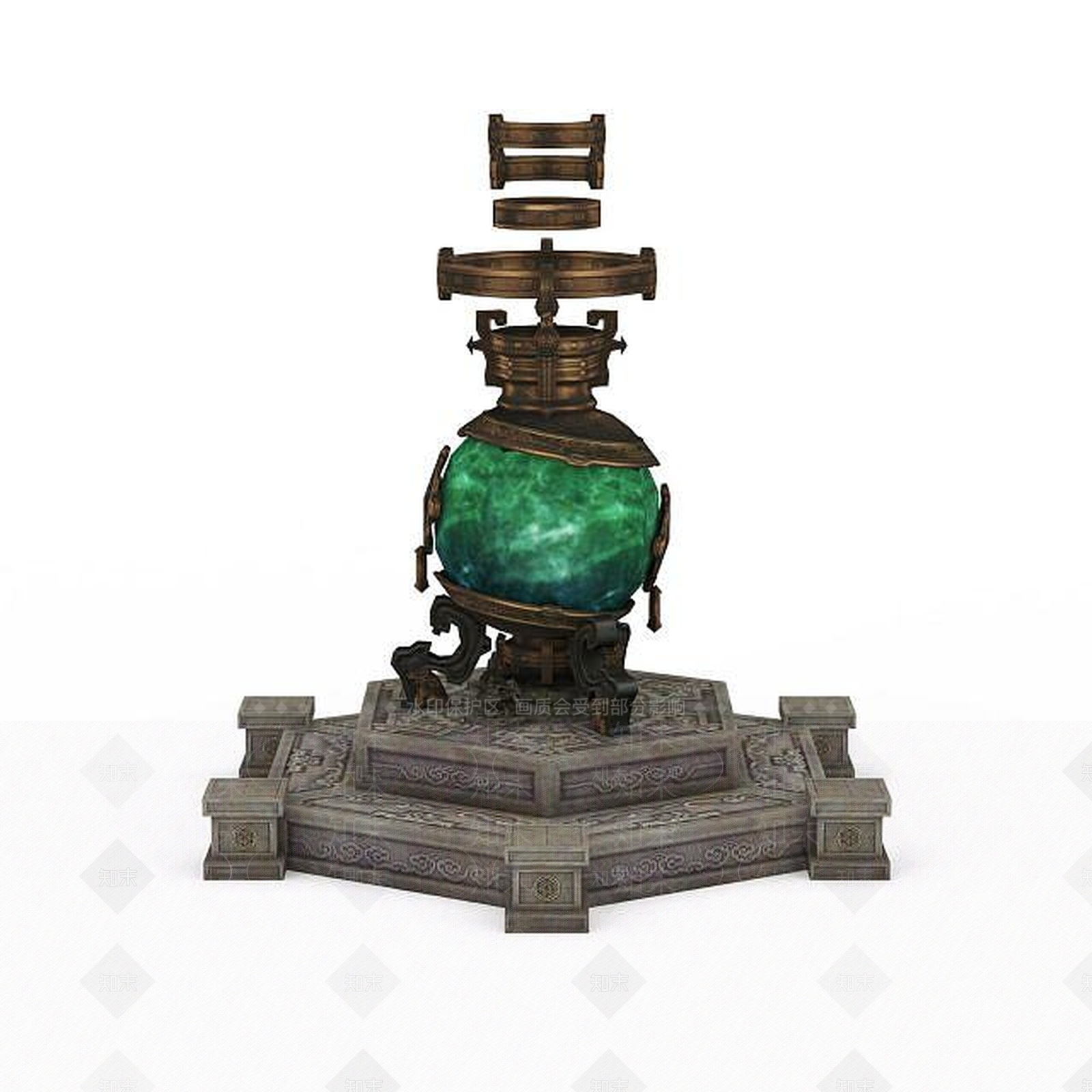 现代游戏场景炼丹炉3D模型下载【ID:1199900038】