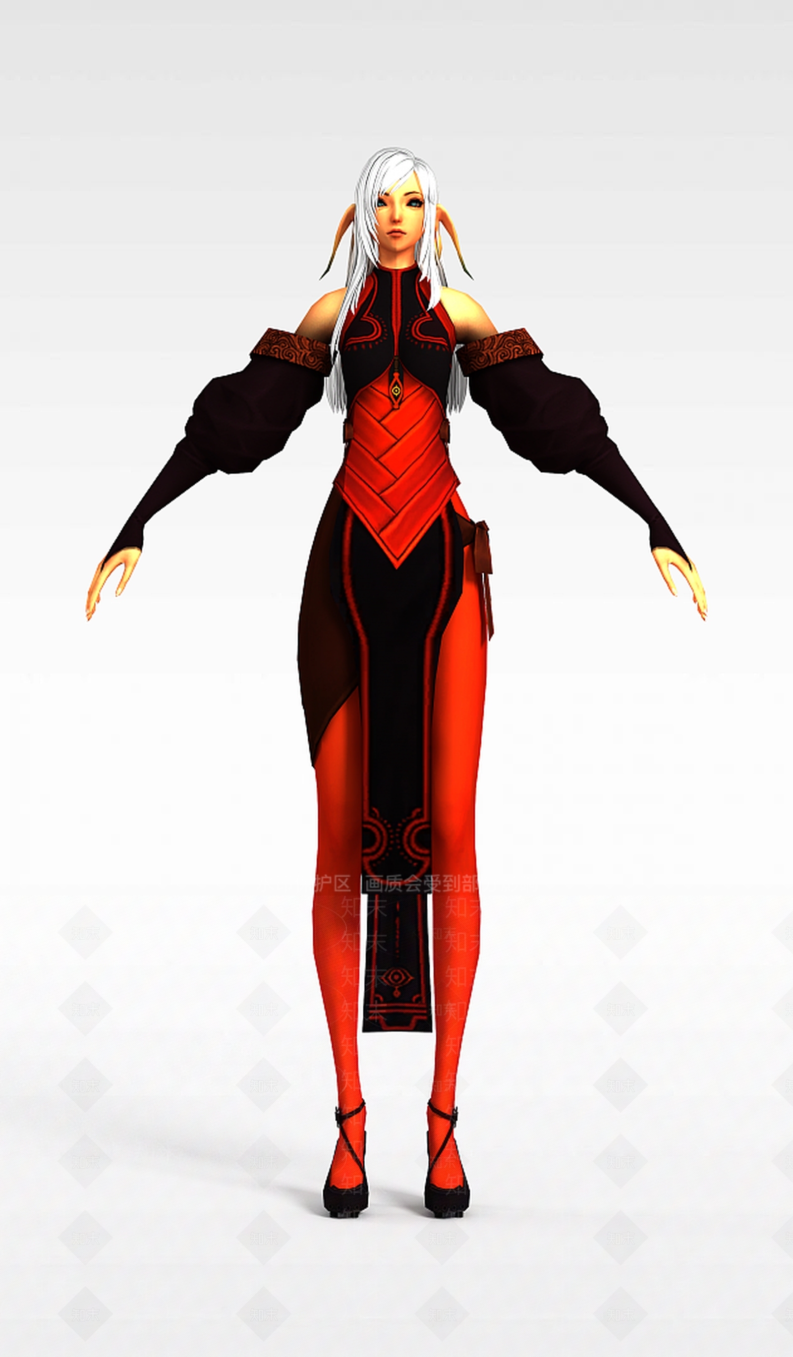 现代剑灵游戏人物女3D模型下载【ID:1199900212】