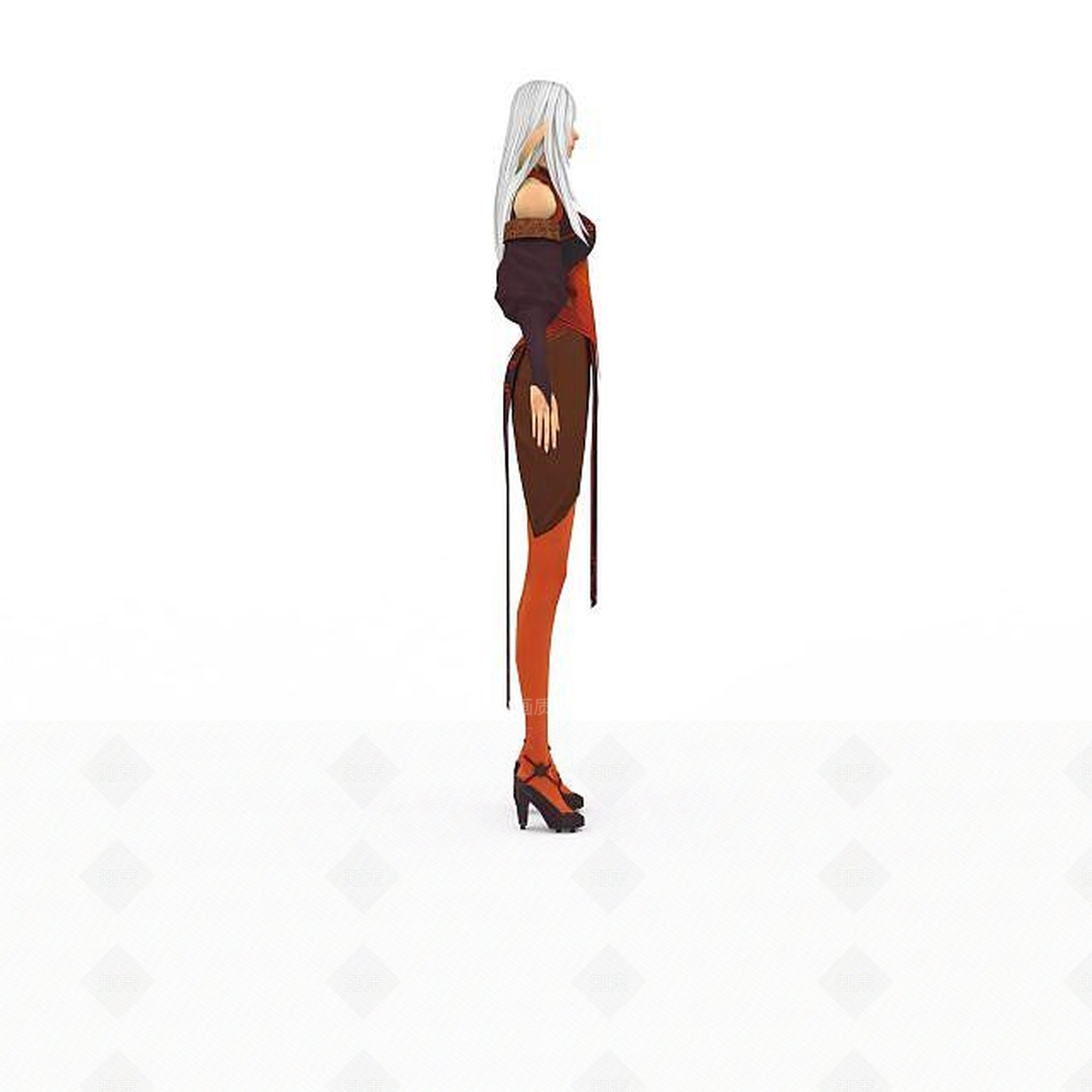 现代剑灵游戏人物女3D模型下载【ID:1199900212】