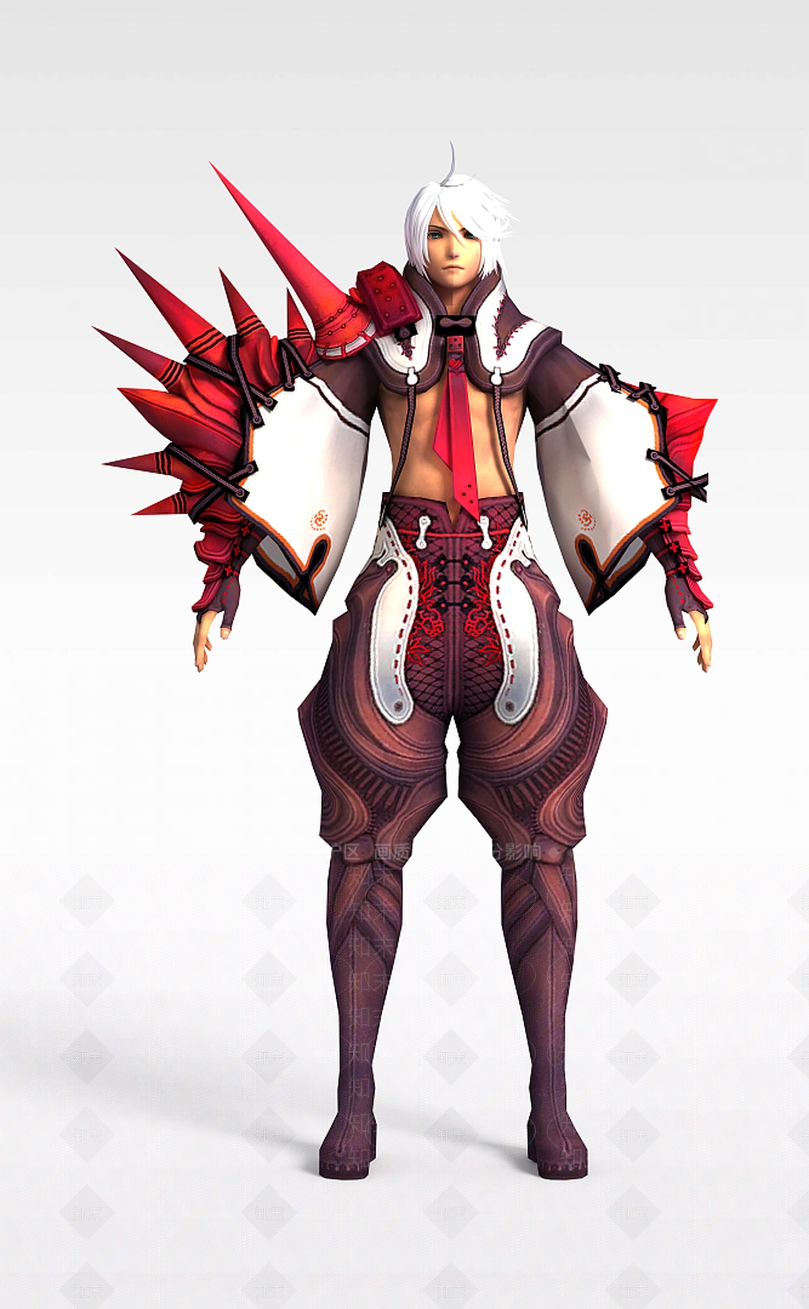 现代剑灵游戏人物角色3D模型下载【ID:1199900238】