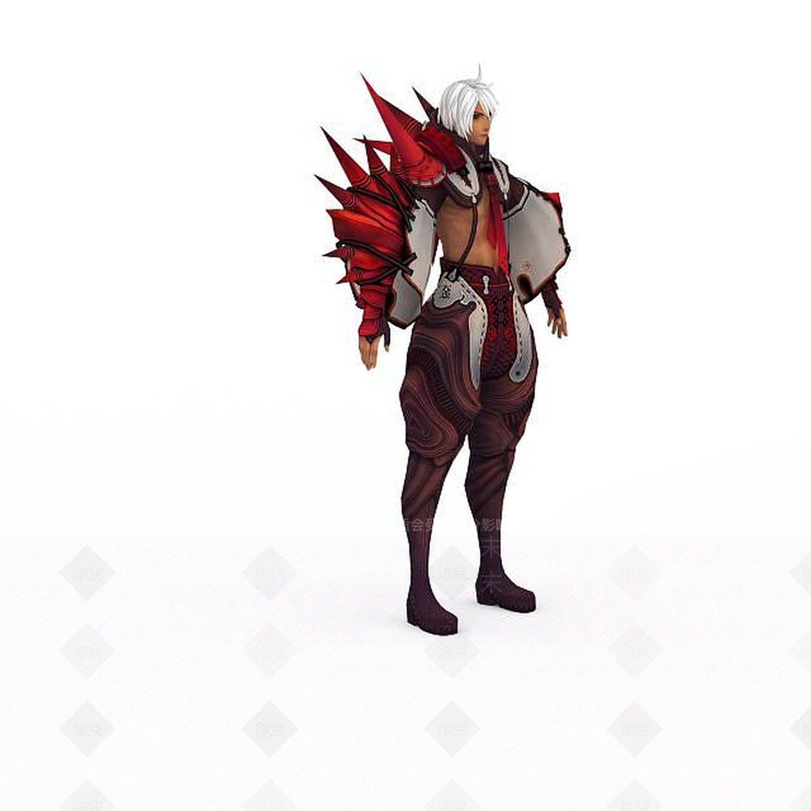 现代剑灵游戏人物角色3D模型下载【ID:1199900238】