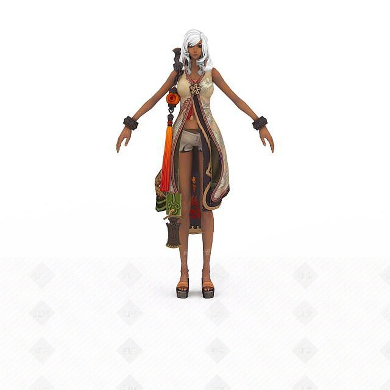 现代剑灵游戏人物女人3D模型下载【ID:1199900319】