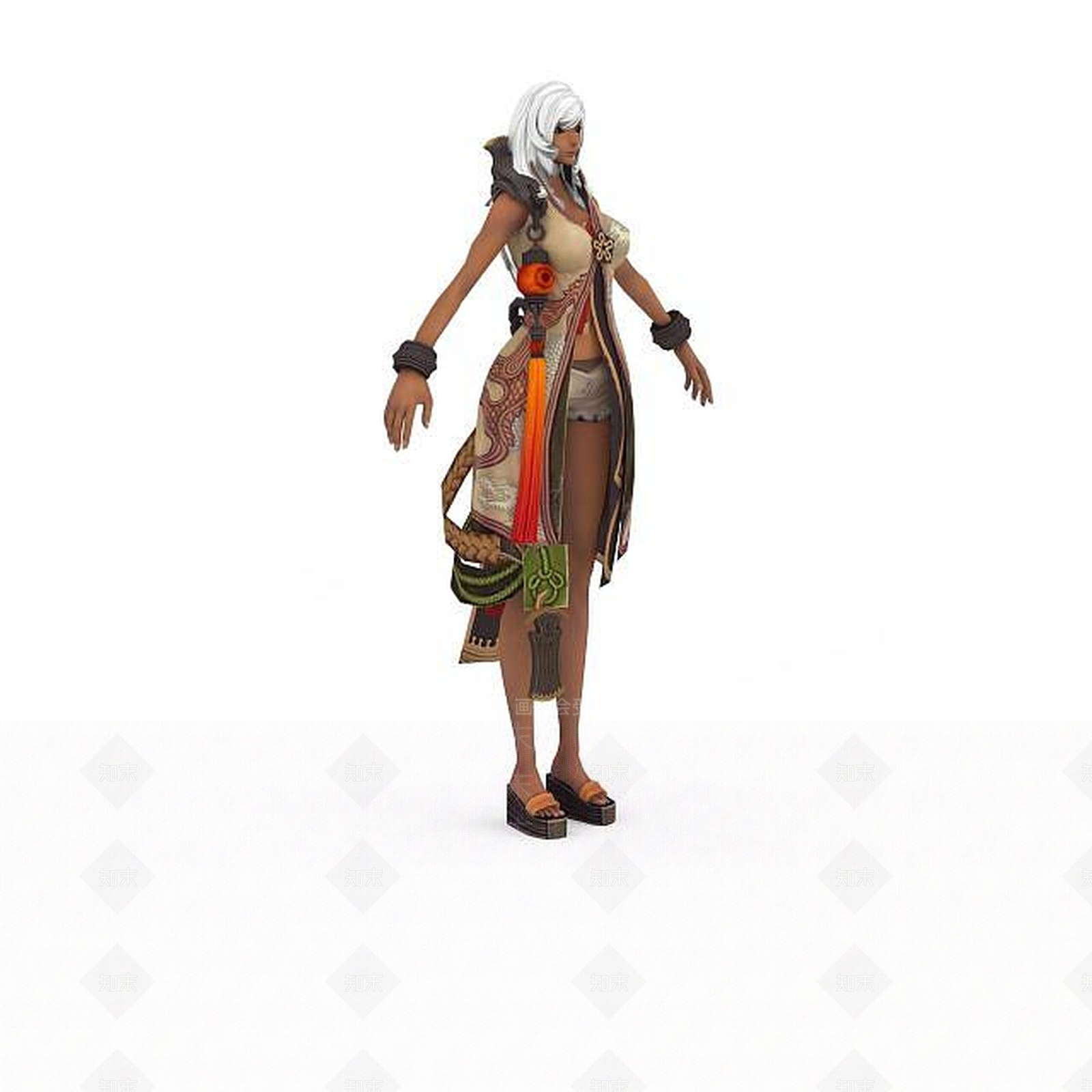 现代剑灵游戏人物女人3D模型下载【ID:1199900319】