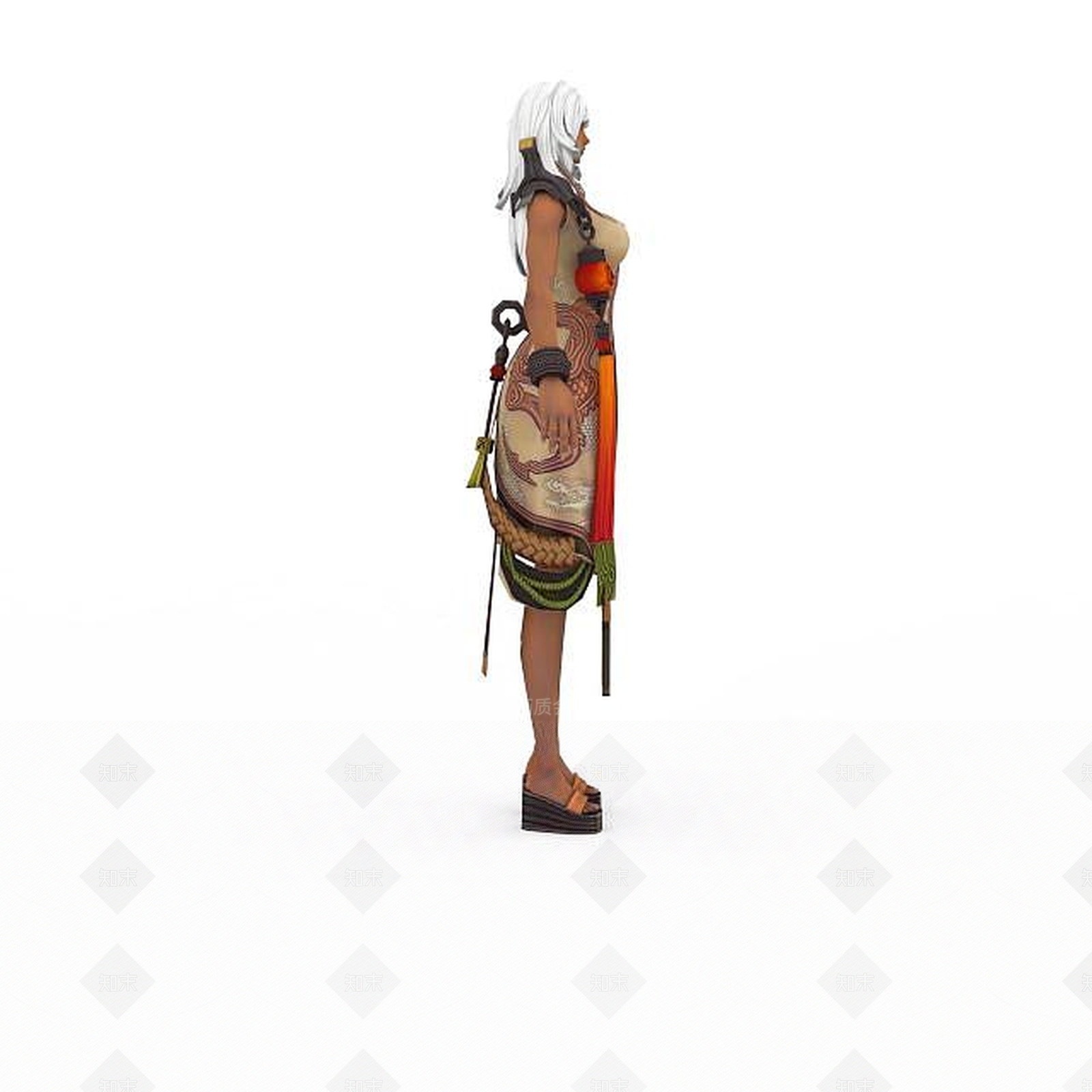 现代剑灵游戏人物女人3D模型下载【ID:1199900319】