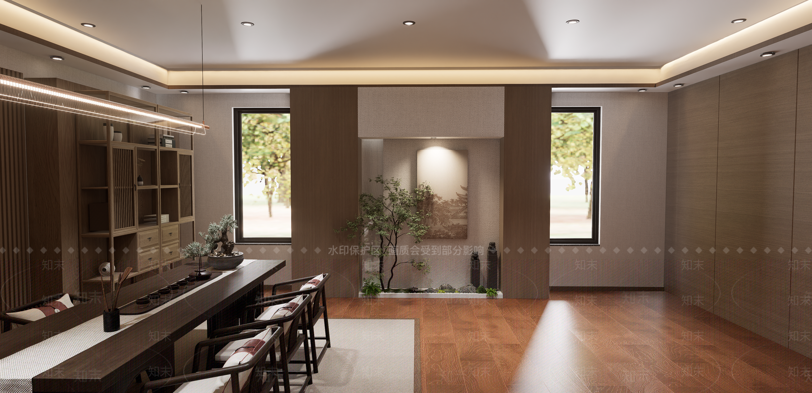 新中式中式经理办公室SU模型下载【ID:1199900874】