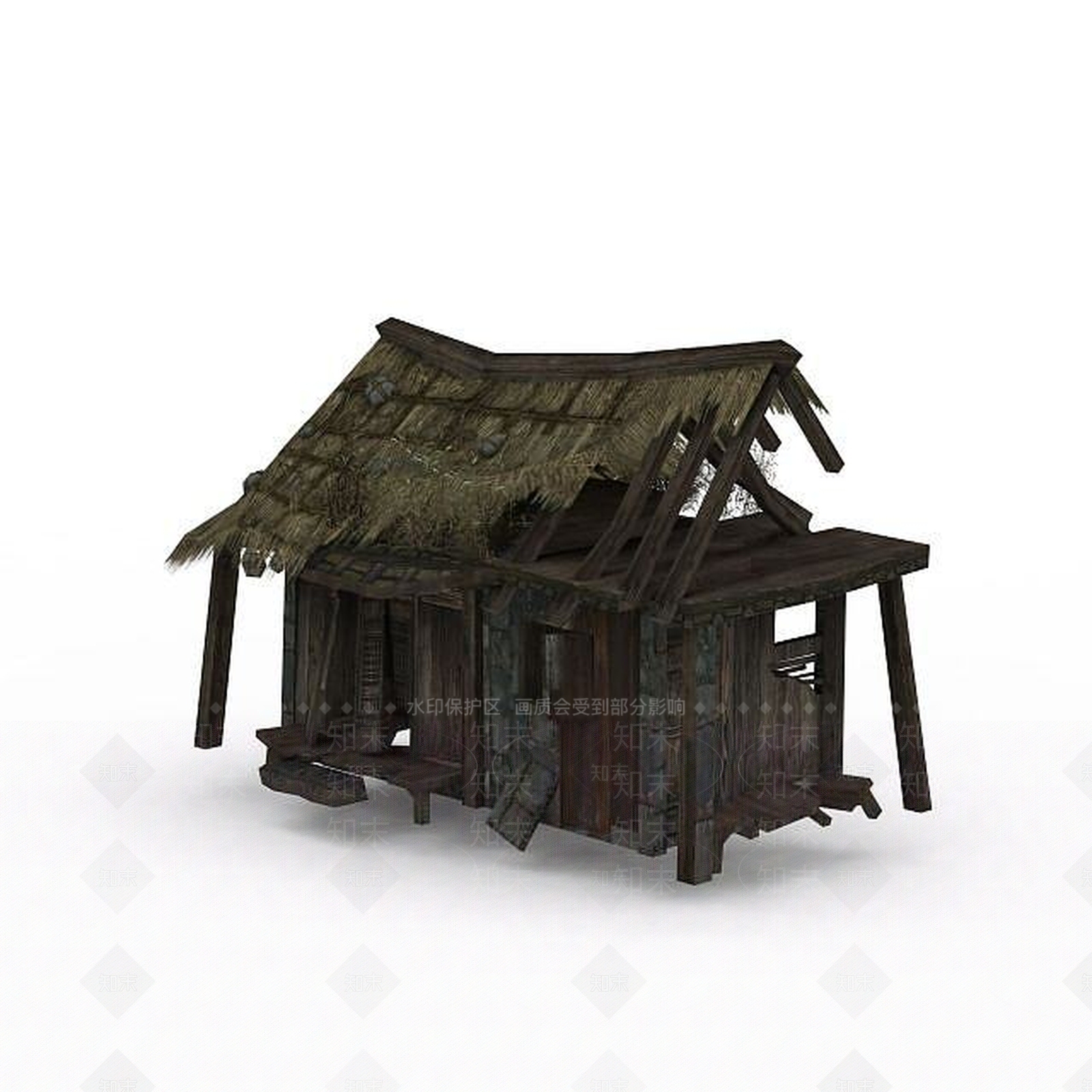 现代剑灵游戏场景小木屋3D模型下载【ID:1199900578】
