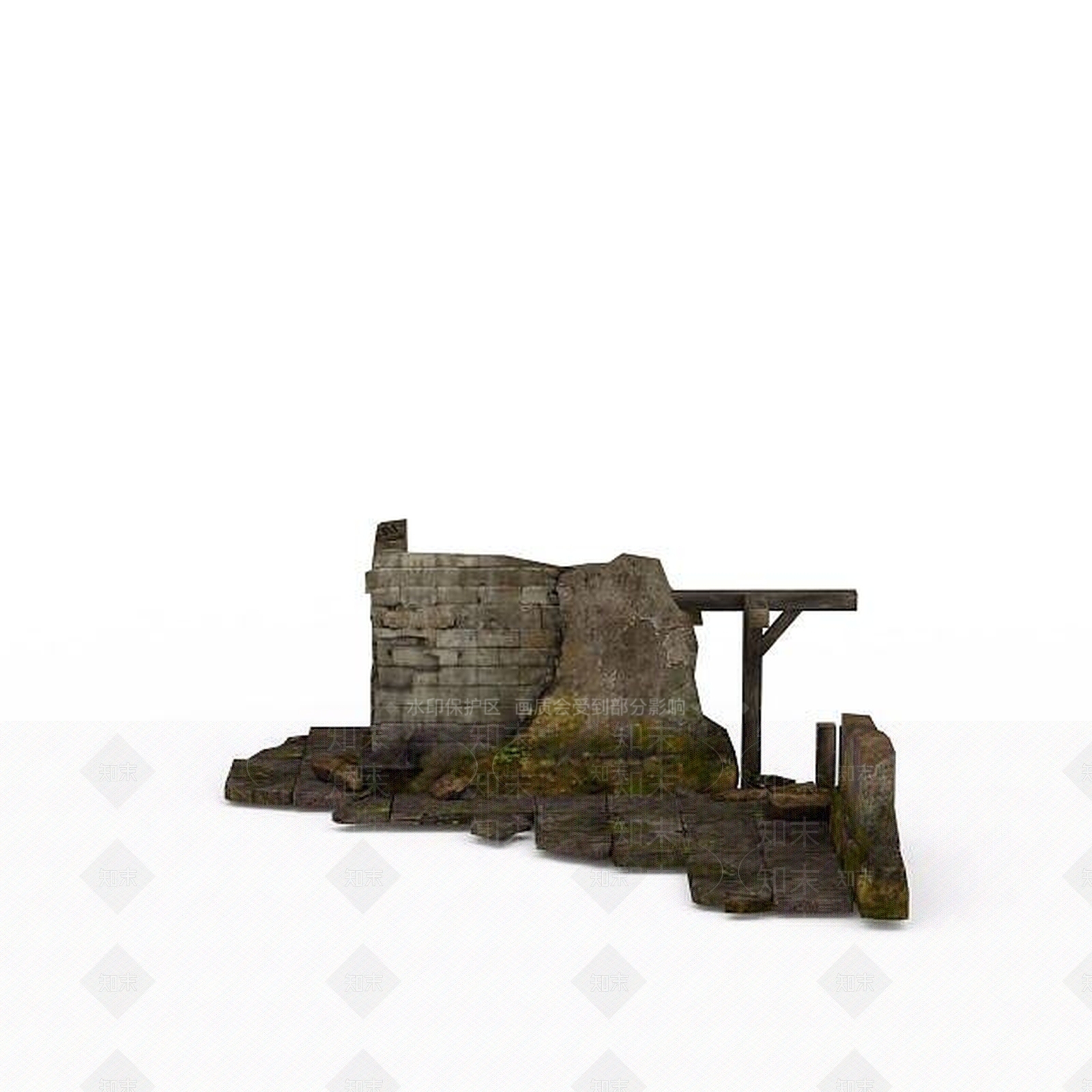 现代剑灵游戏场景建筑3D模型下载【ID:1199900640】