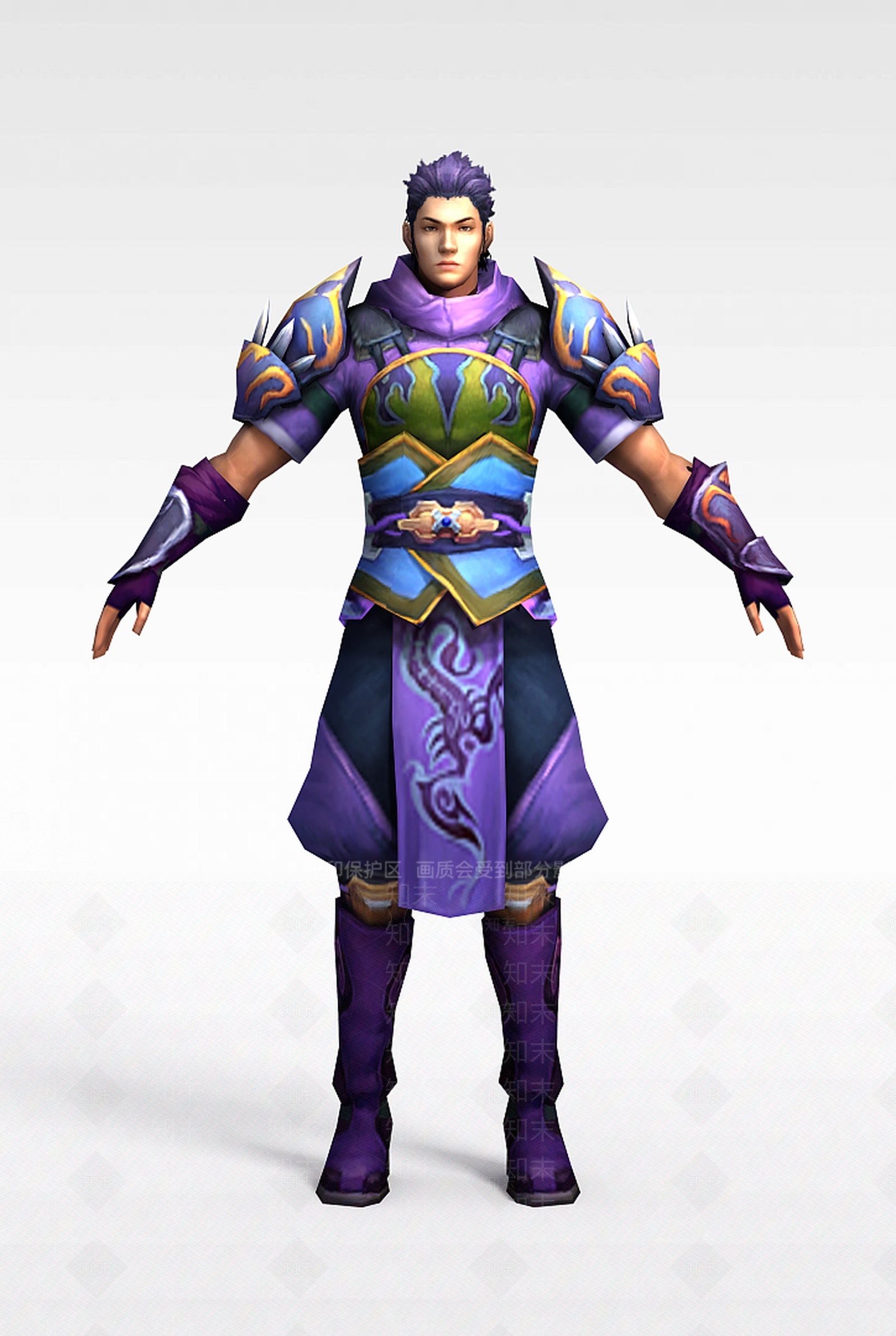 现代笑傲江湖游戏人物男3D模型下载【ID:1199900908】