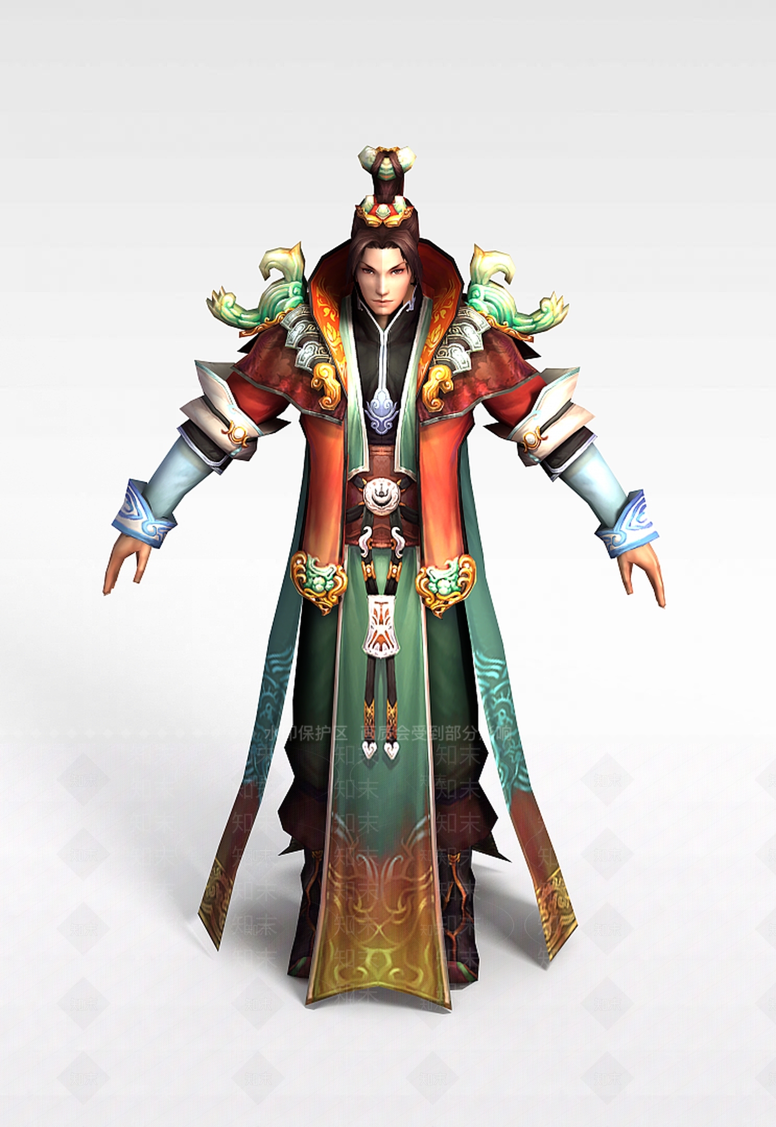 现代笑傲江湖游戏角色男3D模型下载【ID:1199901059】