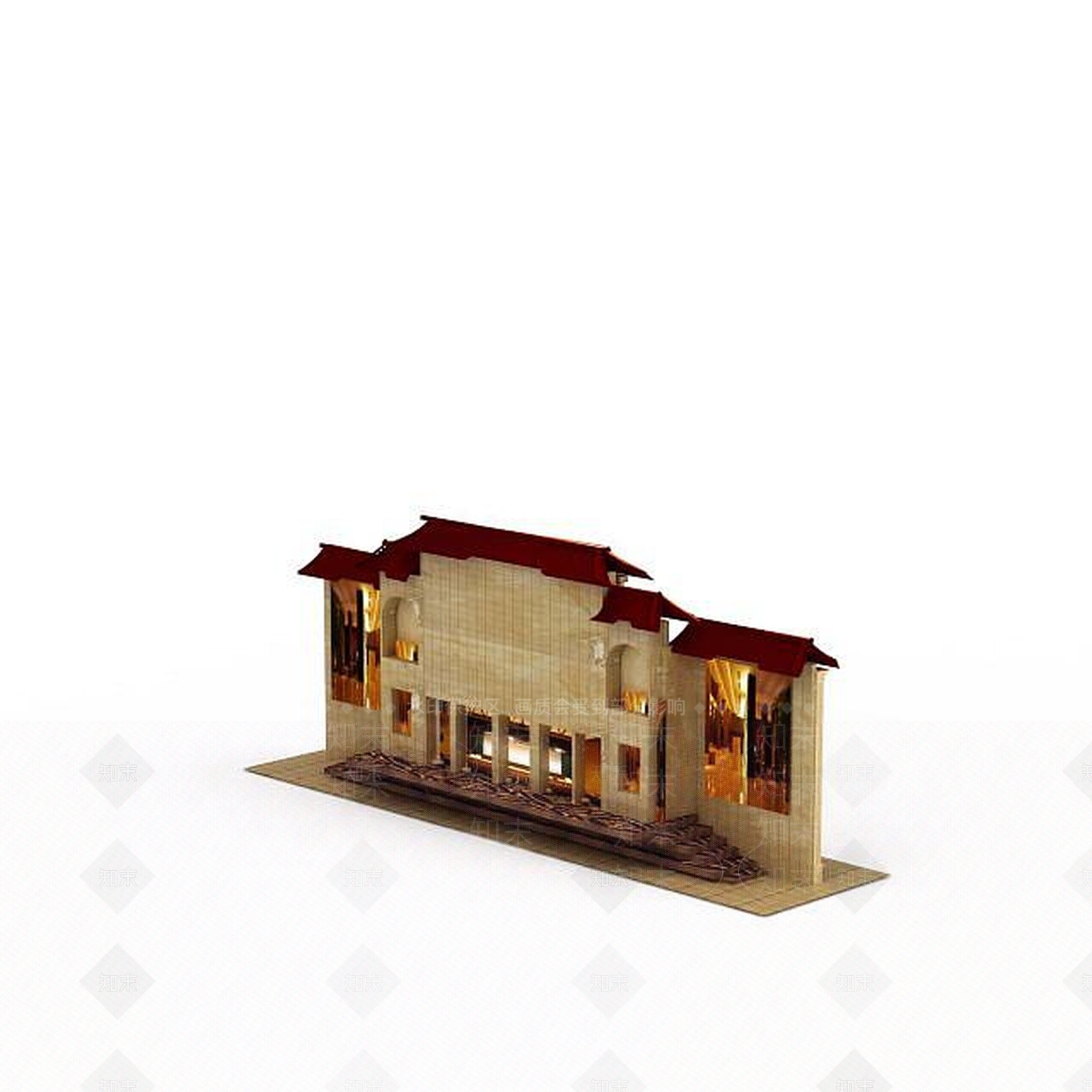 现代大戏院建筑3D模型下载【ID:1199901592】