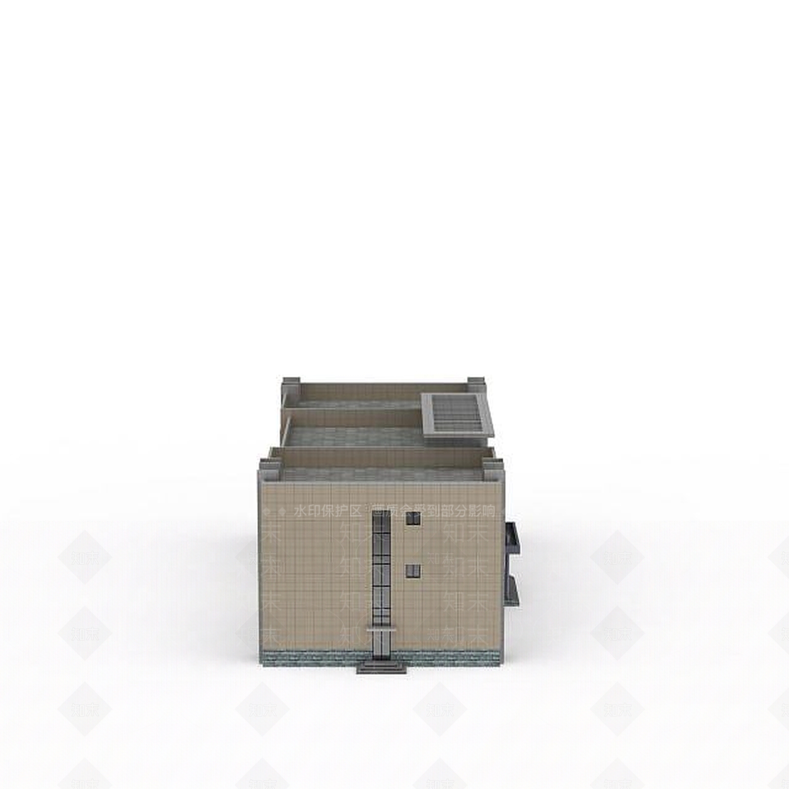 现代办公楼建筑3D模型下载【ID:1199901698】