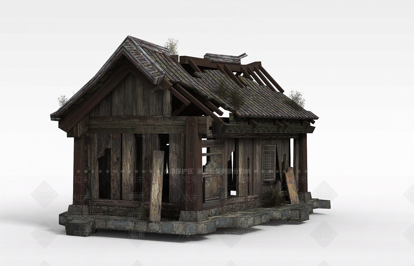 现代剑灵场景破旧木屋3D模型下载【ID:1199901874】