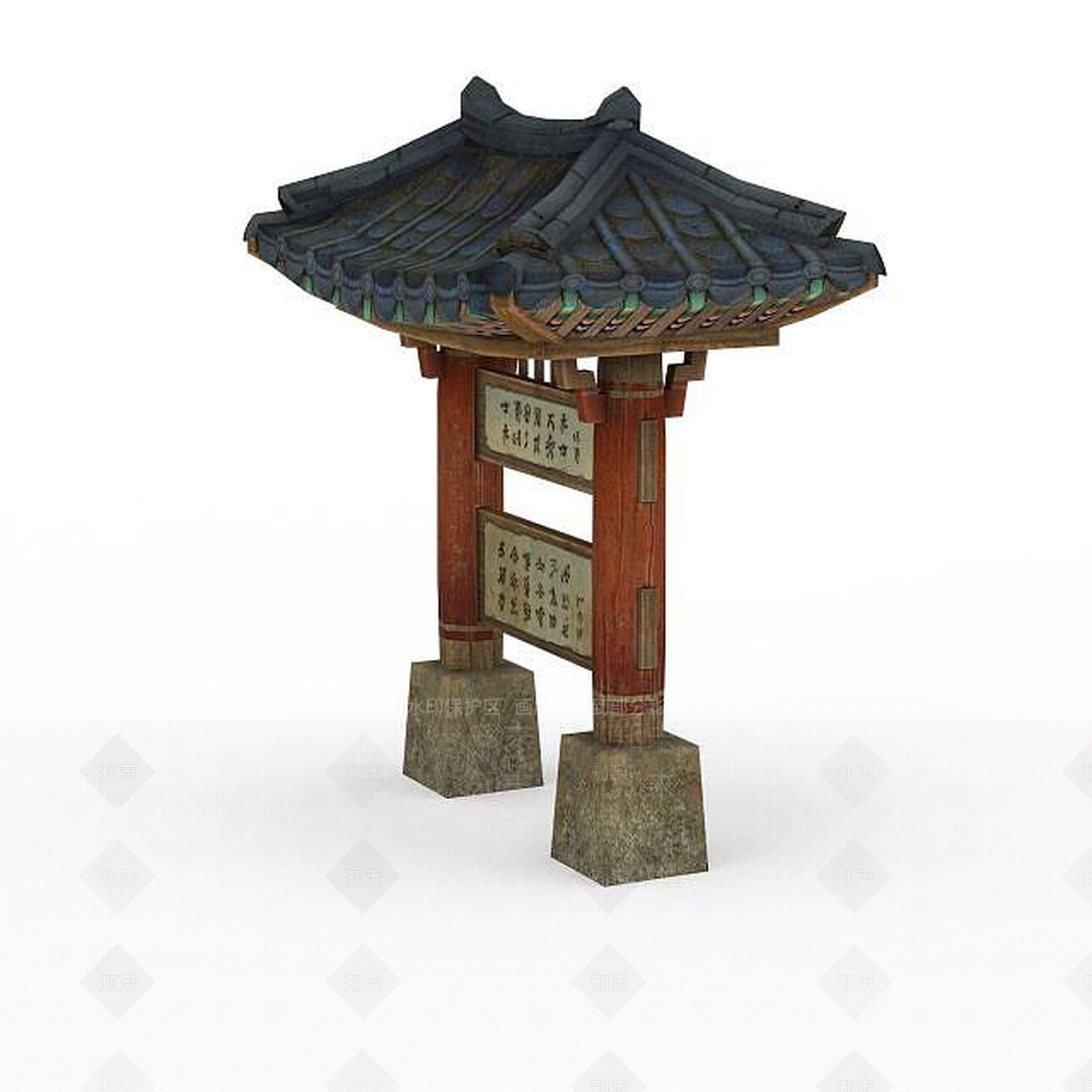 现代剑灵场景牌楼3D模型下载【ID:1199901898】