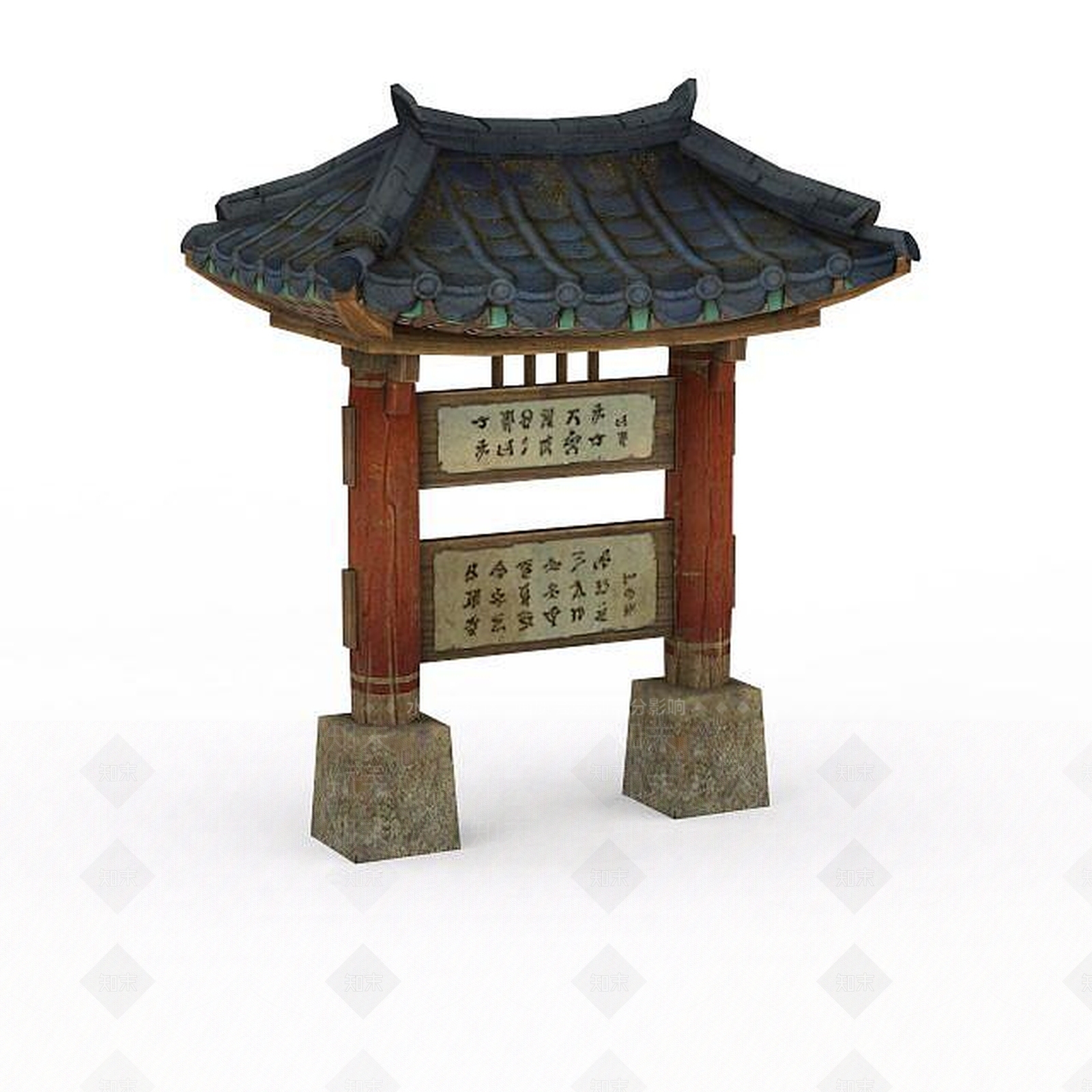 现代剑灵场景牌楼3D模型下载【ID:1199901898】