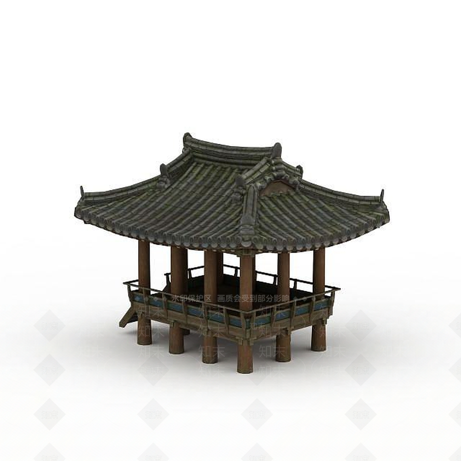 现代剑灵场景凉亭3D模型下载【ID:1199901986】