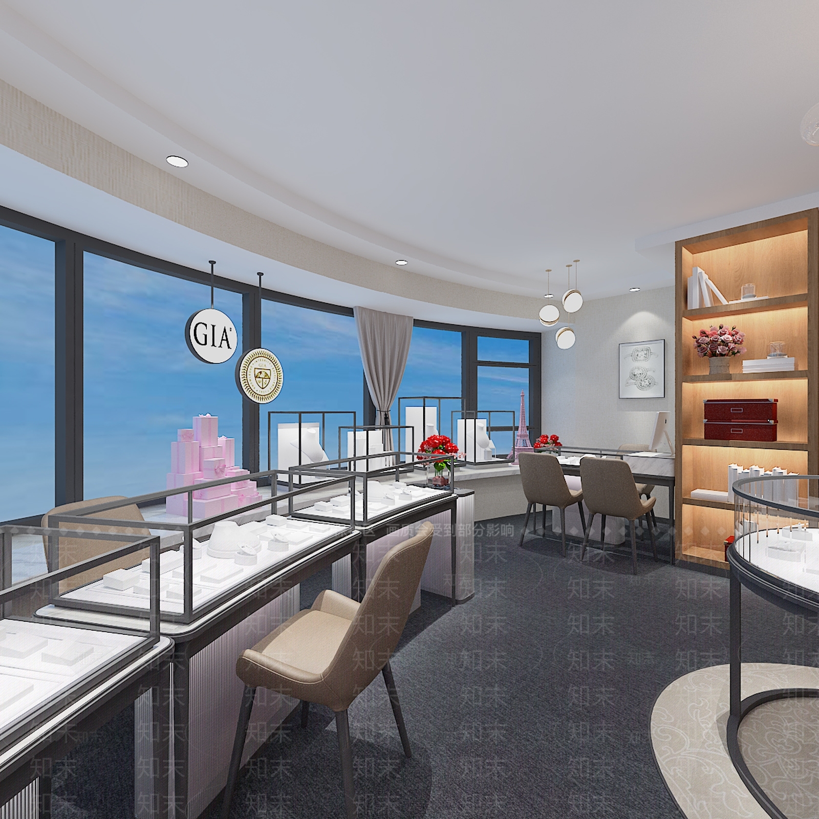现代珠宝店3D模型下载【ID:1199902531】
