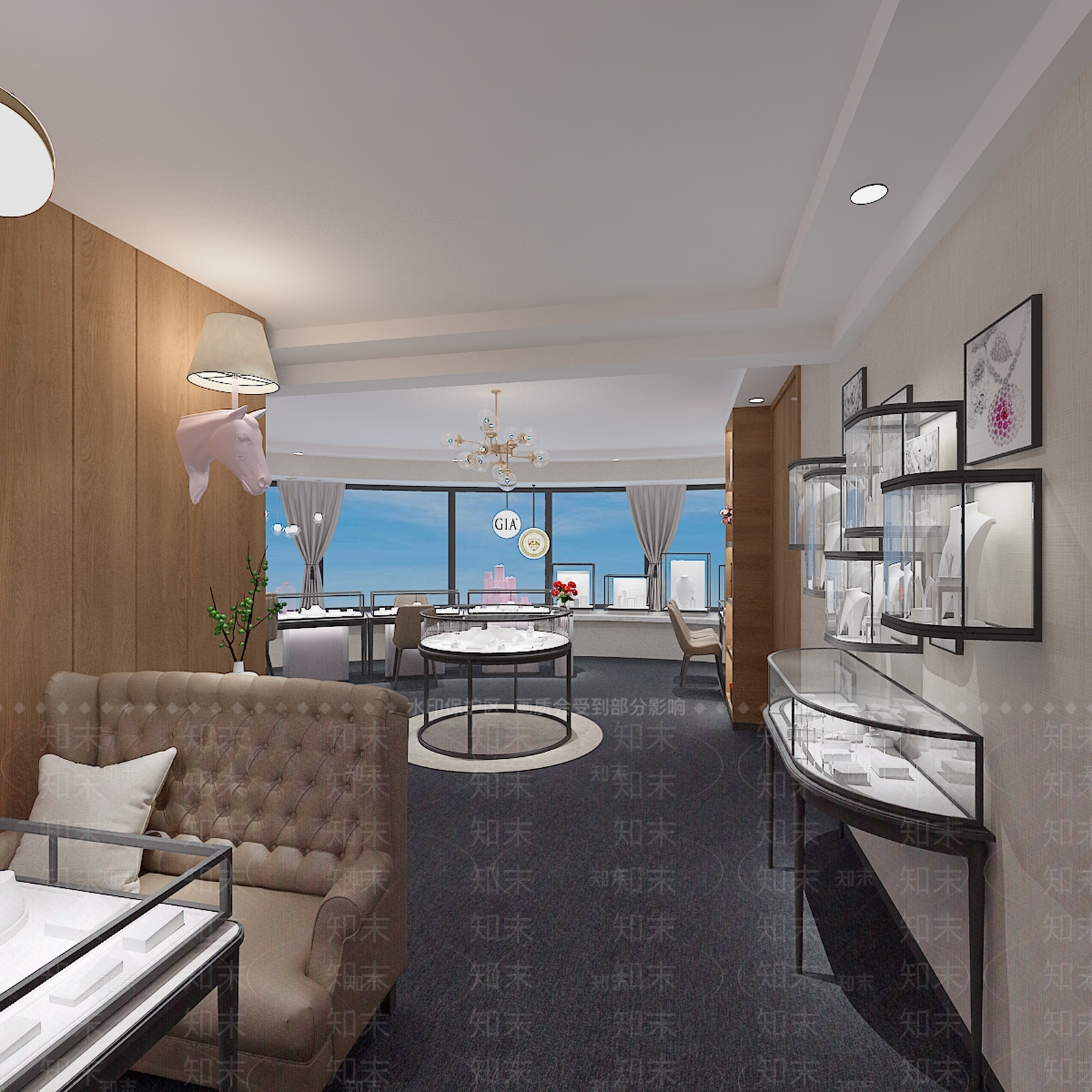 现代珠宝店3D模型下载【ID:1199902531】