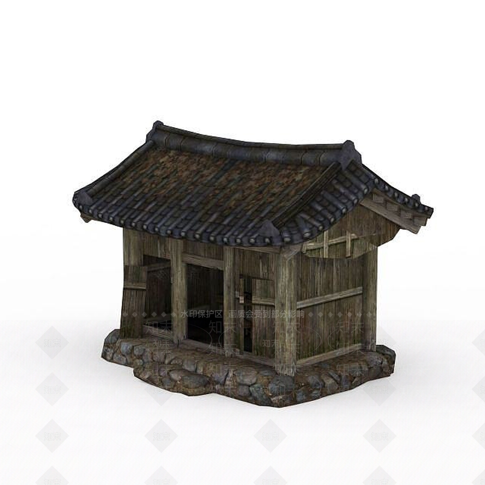 现代剑灵游戏场景木屋3D模型下载【ID:1199902101】