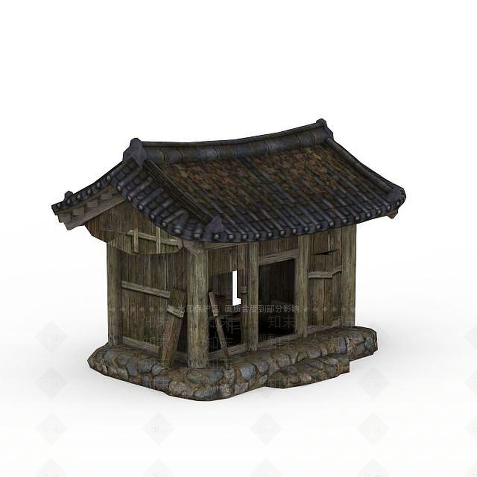 现代剑灵游戏场景木屋3D模型下载【ID:1199902101】