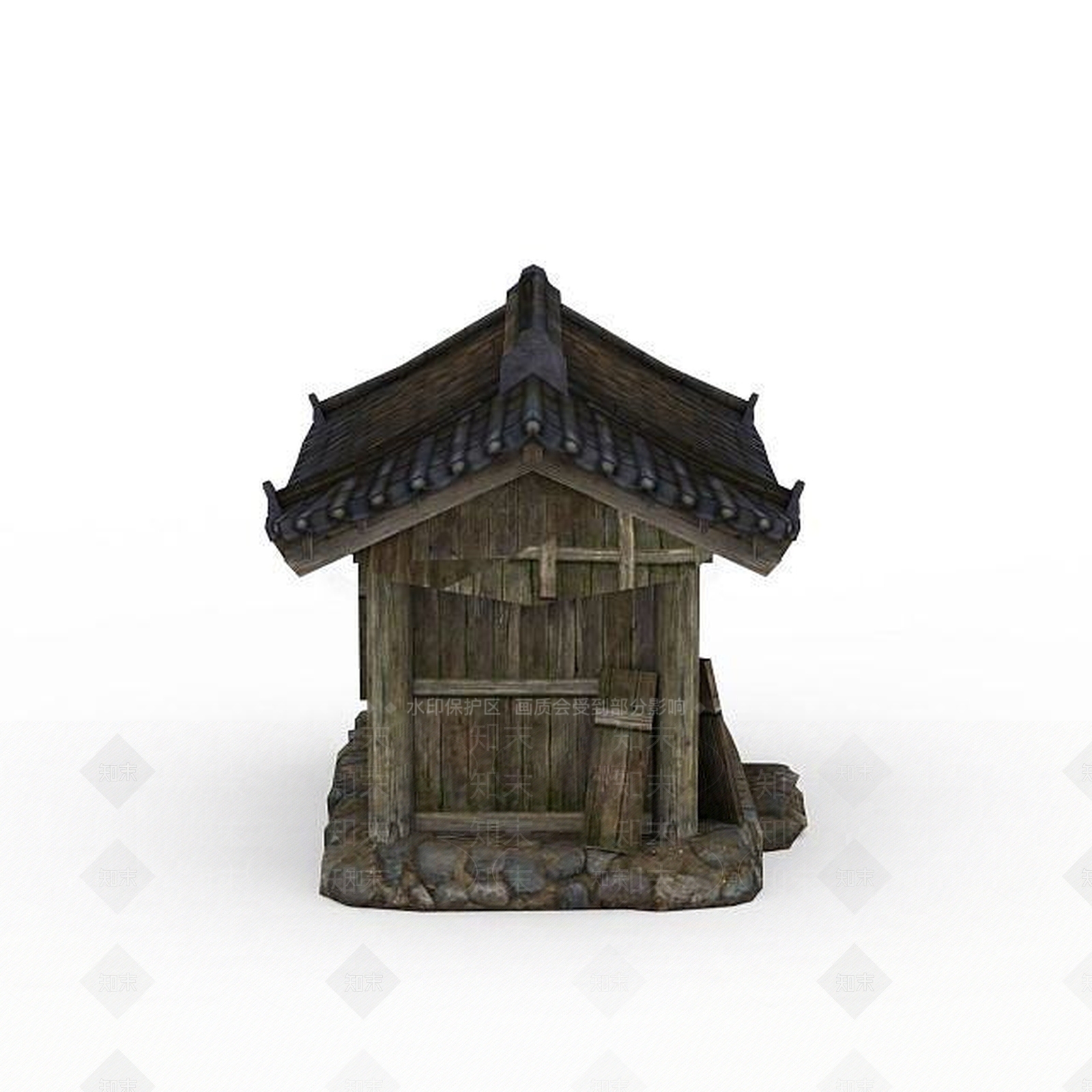现代剑灵游戏场景木屋3D模型下载【ID:1199902101】