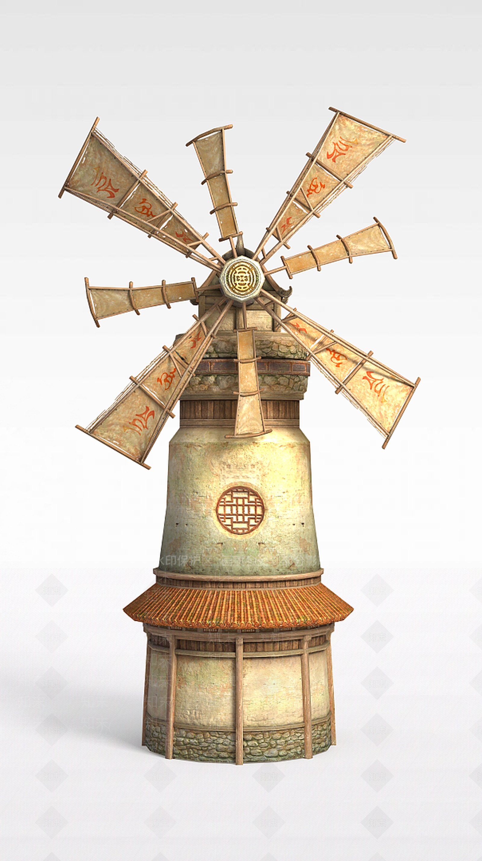 现代剑灵场景风车3D模型下载【ID:1199902425】