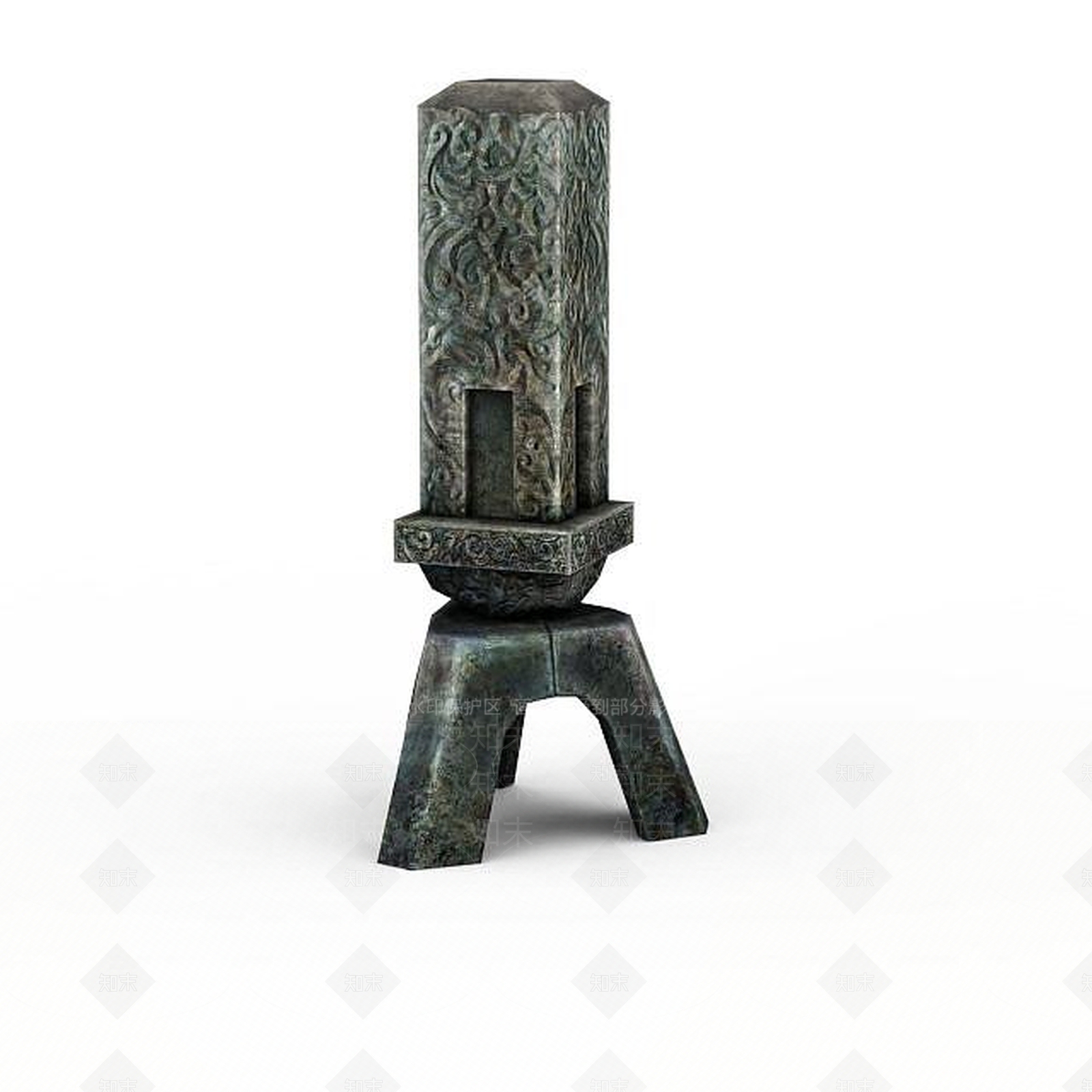现代剑灵场景石柱3D模型下载【ID:1199902522】