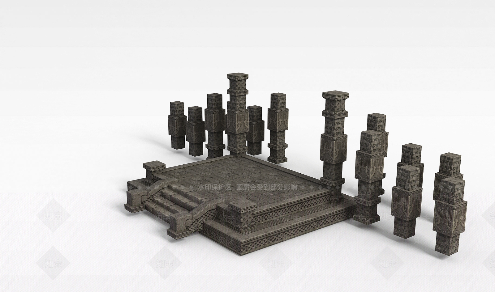 现代剑灵游戏场景3D模型下载【ID:1199902643】