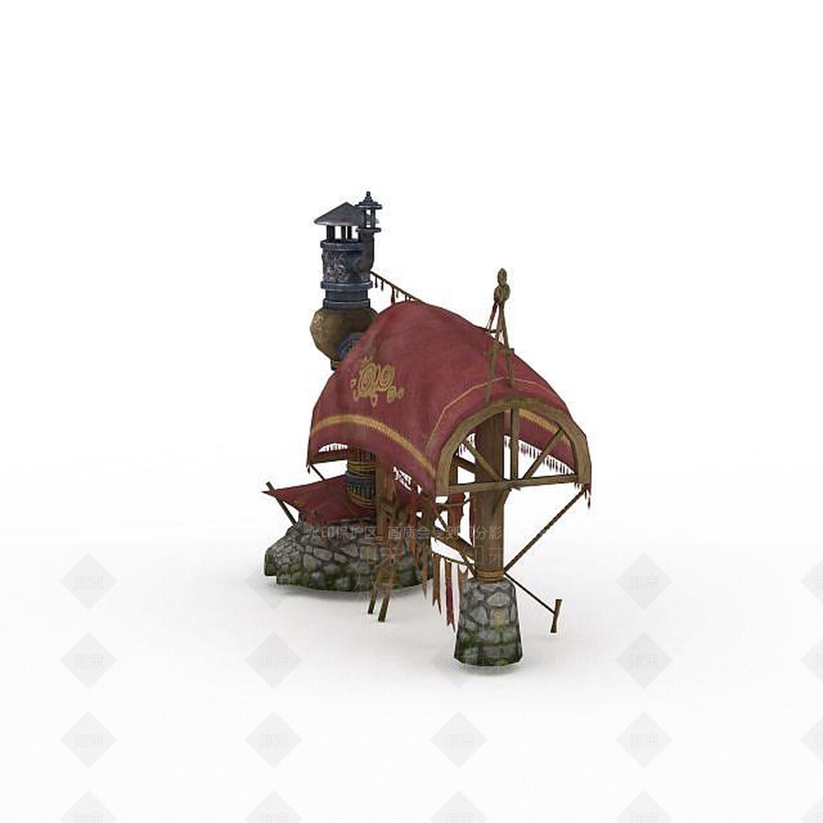 现代剑灵场景部落大门3D模型下载【ID:1199902730】