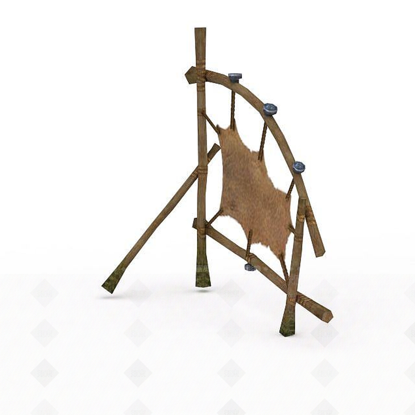 现代剑灵场景道具兽皮架3D模型下载【ID:1199902950】
