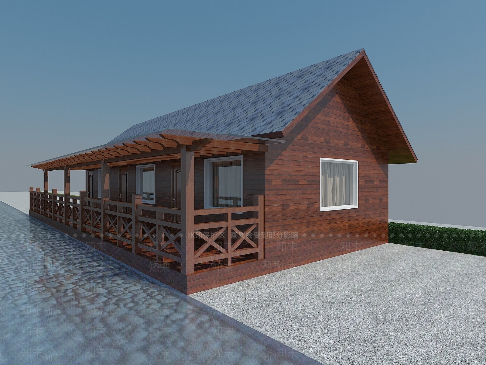 现代度假村木屋3D模型下载【ID:1199903241】