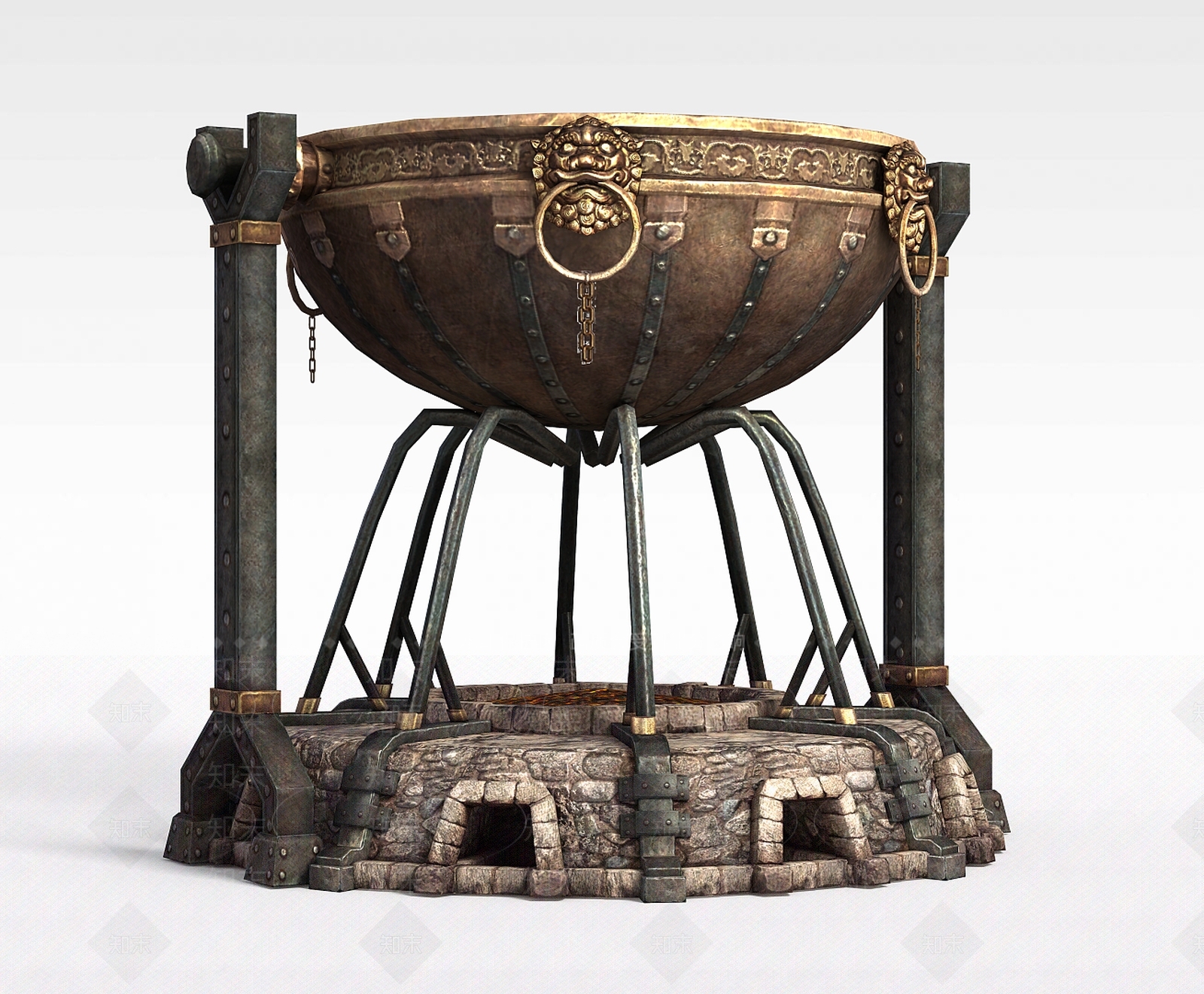 现代剑灵游戏场景铜锅3D模型下载【ID:1199903580】