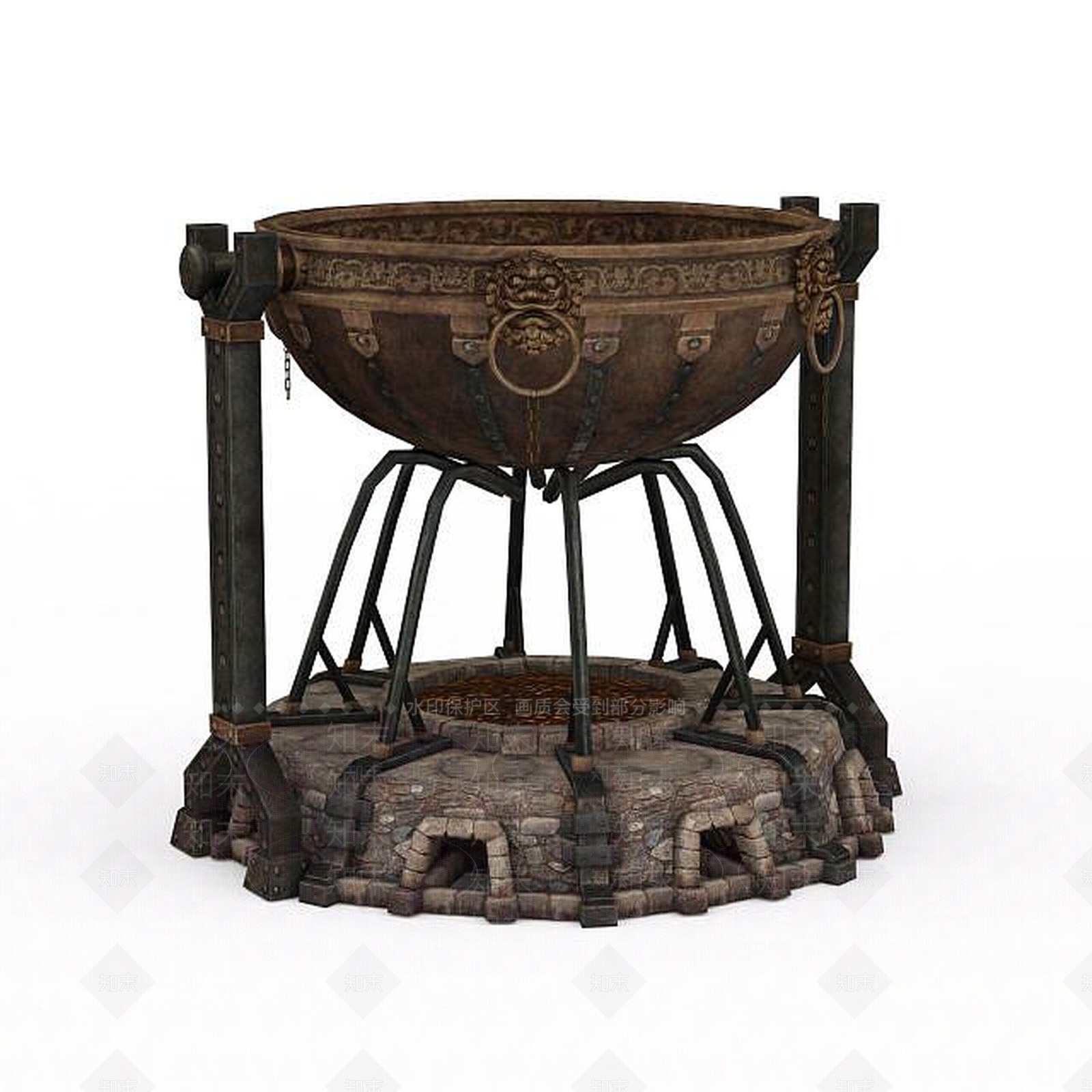 现代剑灵游戏场景铜锅3D模型下载【ID:1199903580】