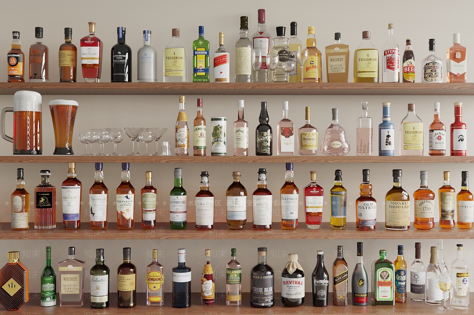 酒水食物3D模型下载【ID:1199905005】