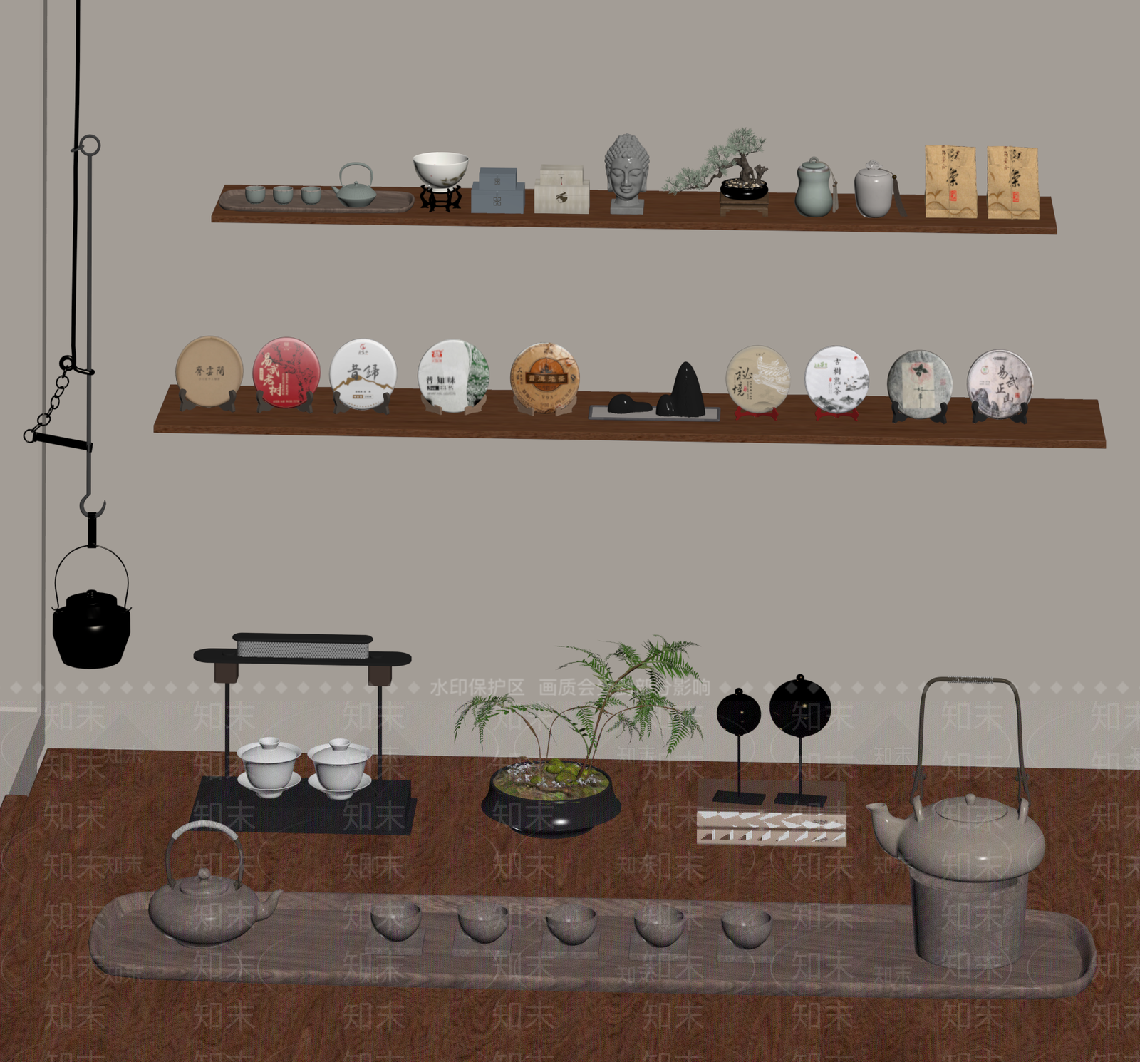 茶具SU模型下载【ID:1199928985】