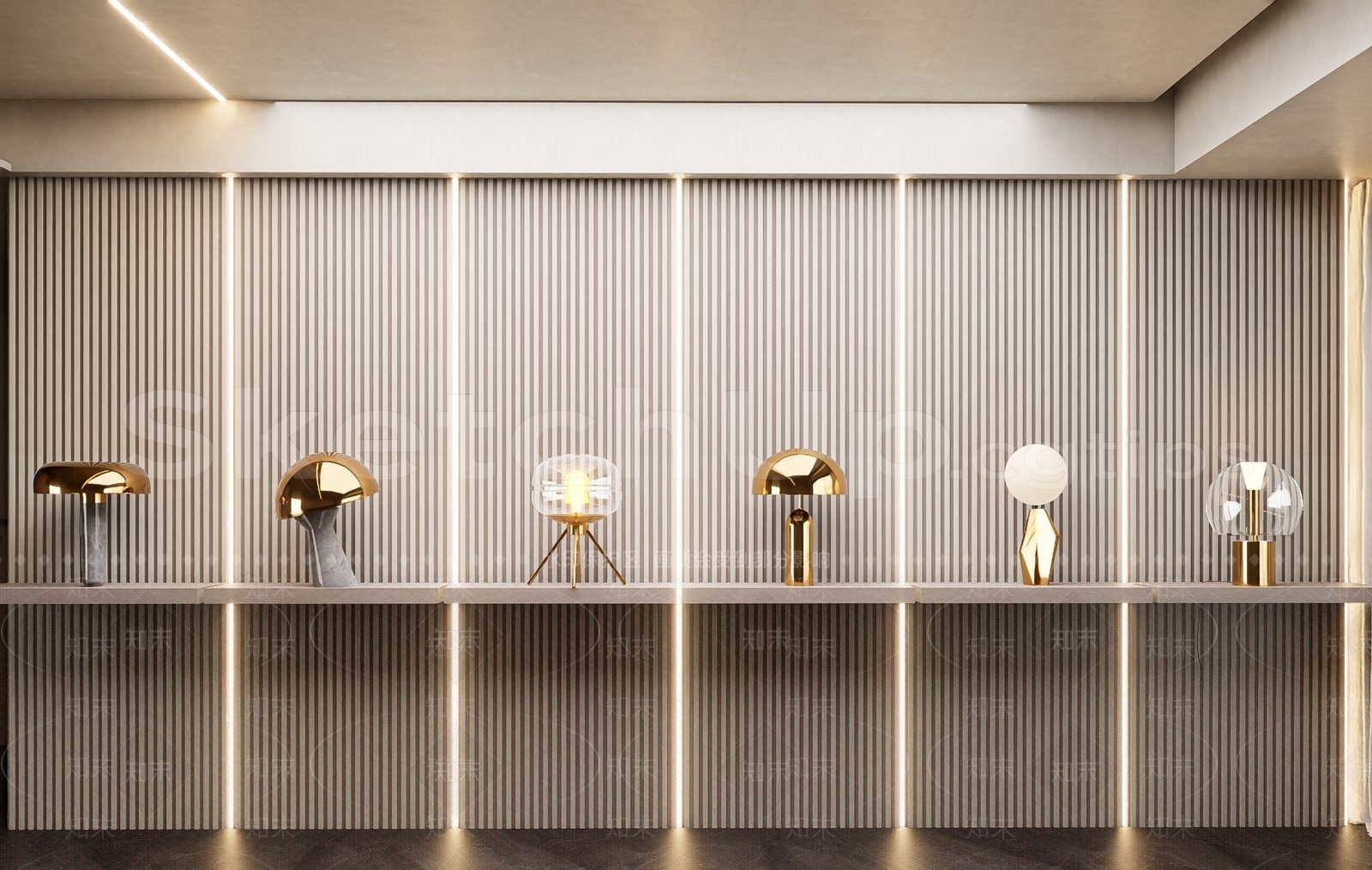 现代美式台灯SU模型下载【ID:1199930515】