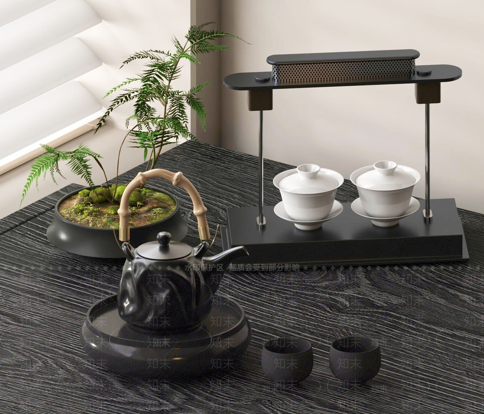 茶具3D模型下载【ID:1199932993】