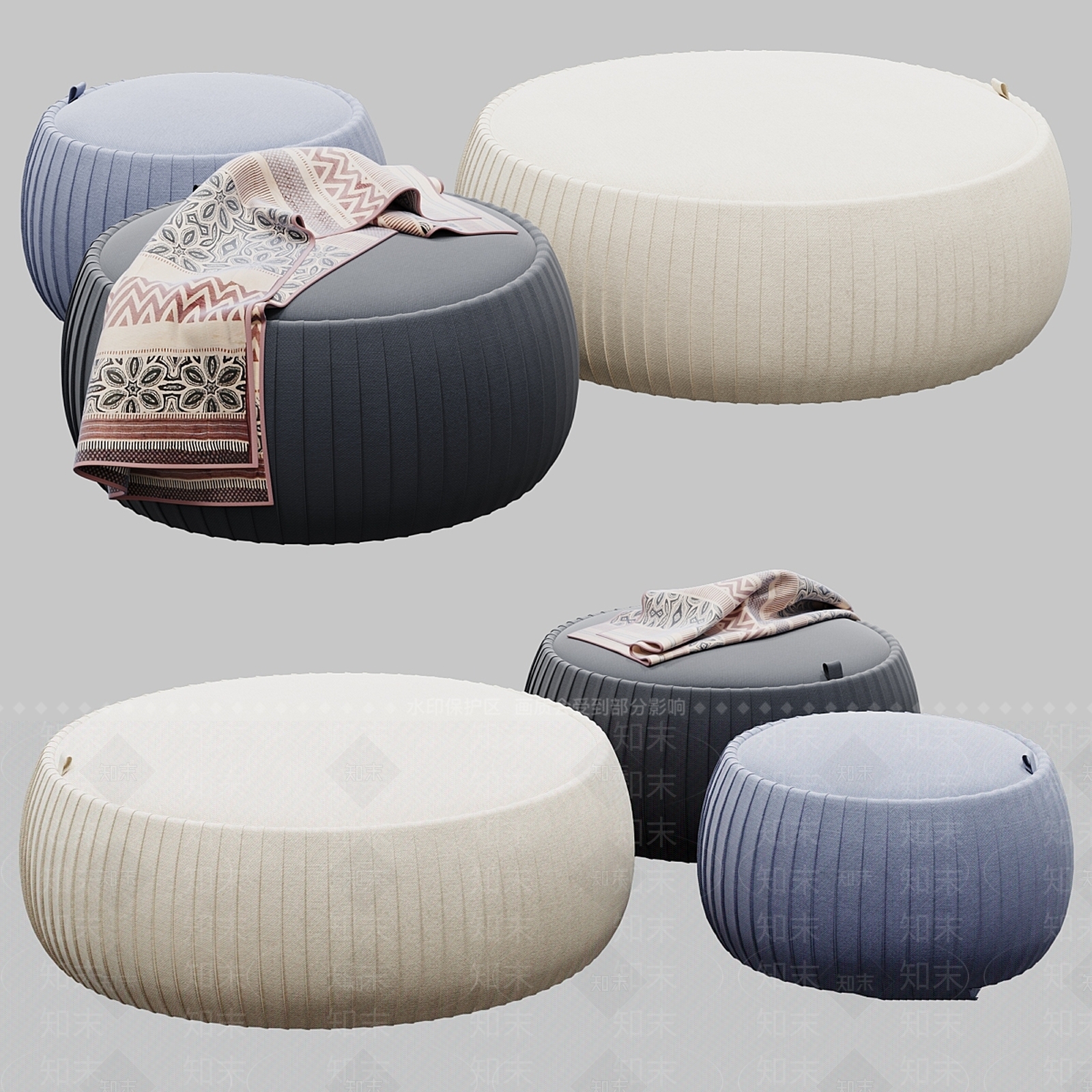 沙发凳3D模型下载【ID:1199939252】