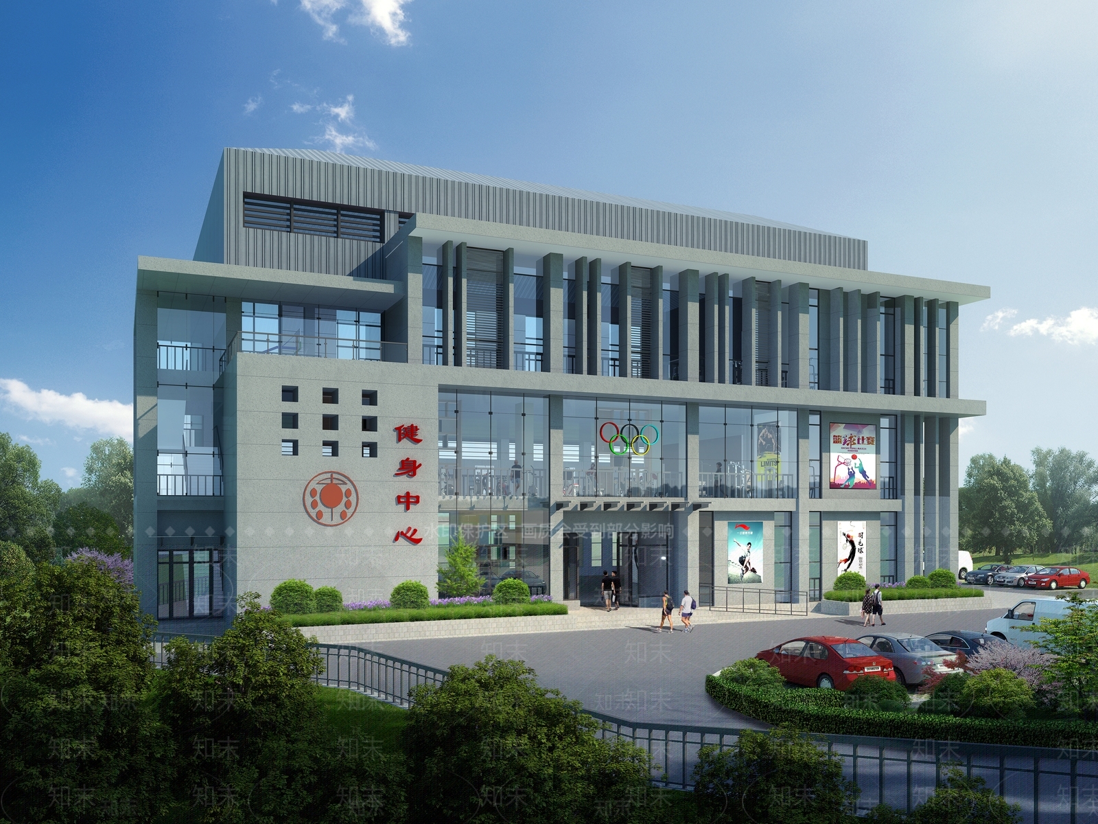 现代极简体育馆SU模型下载【ID:1199941577】