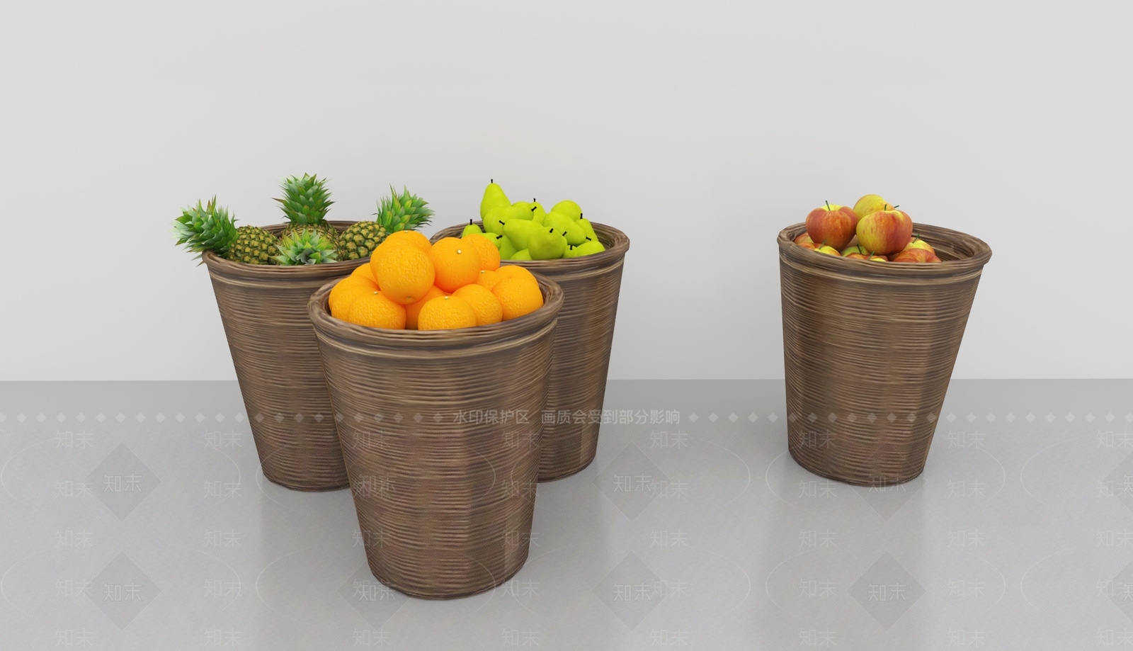 酒水食物3D模型下载【ID:1199940502】