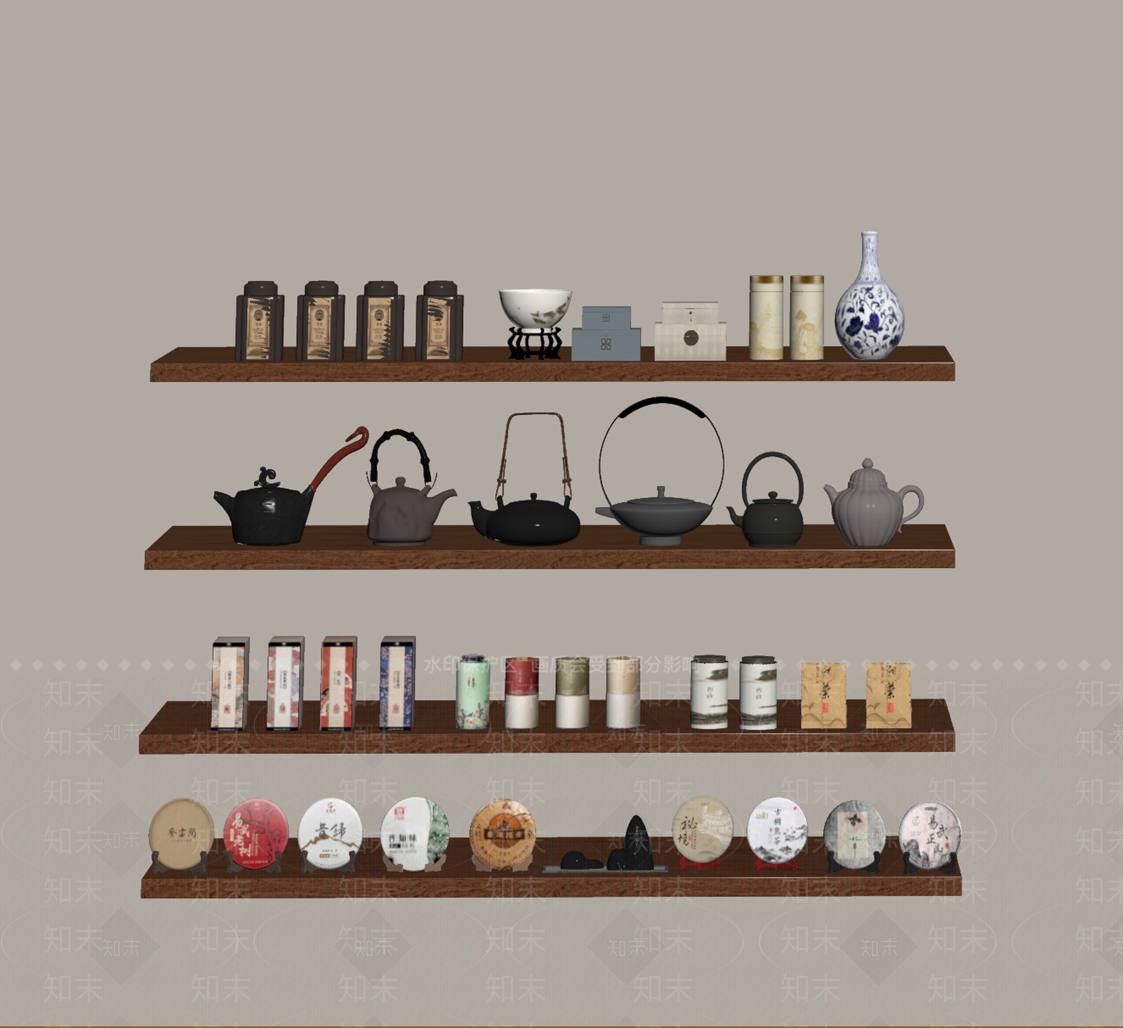 茶具SU模型下载【ID:1199944325】