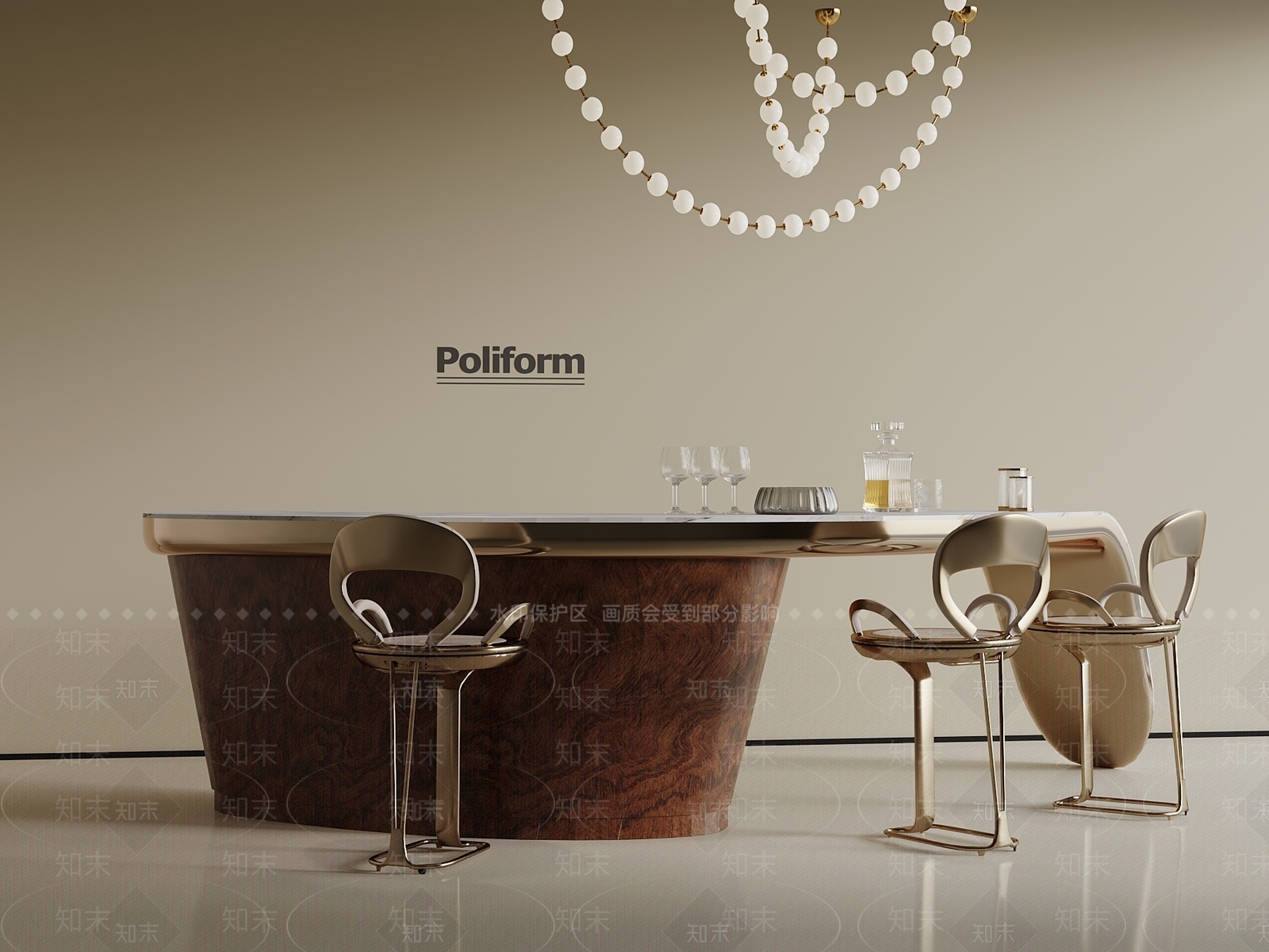 现代吧台3D模型下载【ID:1199945945】